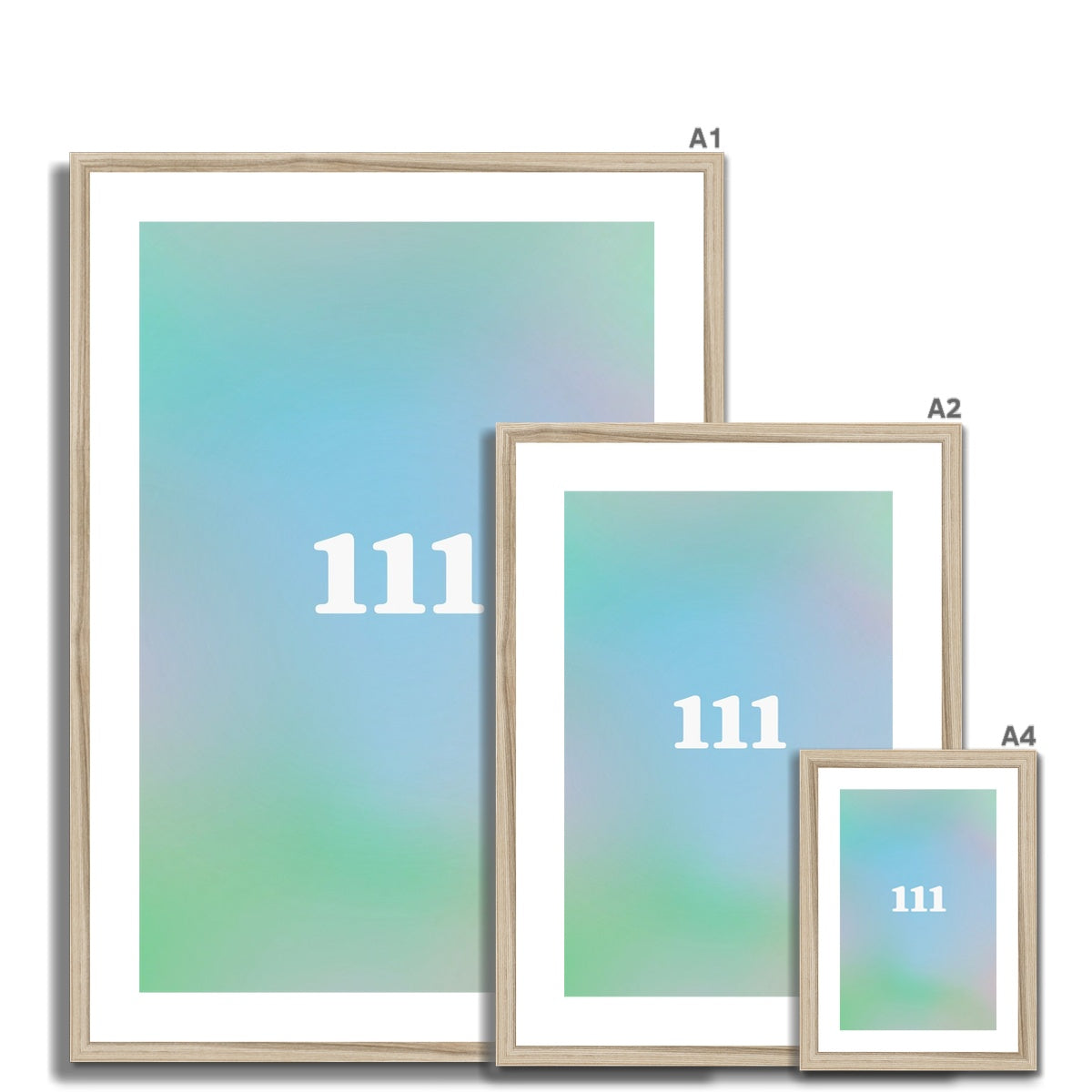 An angel number art print with a gradient aura. Add a touch of angel energy to your walls with a angel number auras. The perfect wall art posters to create a soft and dreamy aesthetic with your apartment or dorm decor. 111 Intuition: Trust Your Gut & Listen To Your Heart