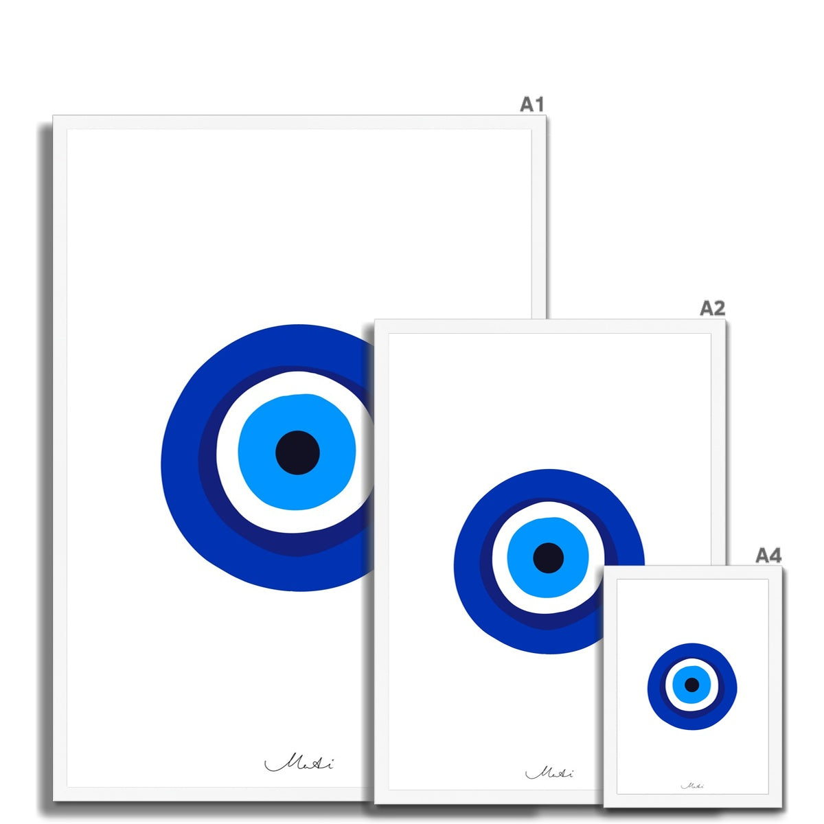 © les muses / Evil eye wall art prints inspired from the Greek islands of Santorini and Mykonos.
Colorful summer posters that make cute dorm and apartment decor.