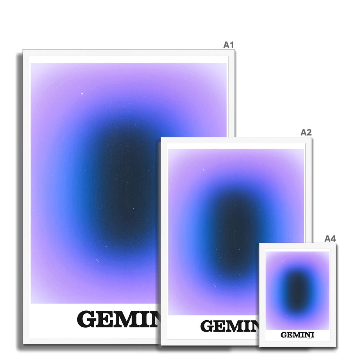 Our Gemini Aura art print is the perfect wall art to show off your star sign. Find a zodiac gradient print or poster in our astrology collection.