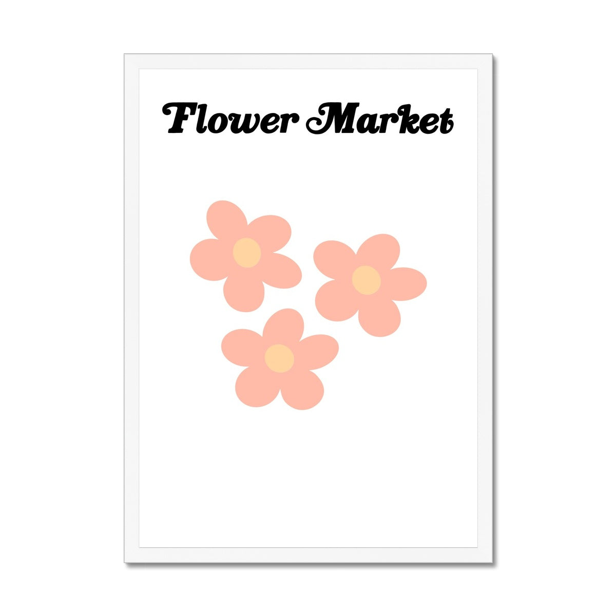 © les muses / Our Flower Market / Daisy collection features wall art with retro daisy designs under original hand drawn typography. Danish pastel posters full of daisies to brighten up any gallery wall. 