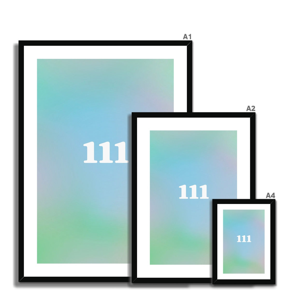 An angel number art print with a gradient aura. Add a touch of angel energy to your walls with a angel number auras. The perfect wall art posters to create a soft and dreamy aesthetic with your apartment or dorm decor. 111 Intuition: Trust Your Gut & Listen To Your Heart