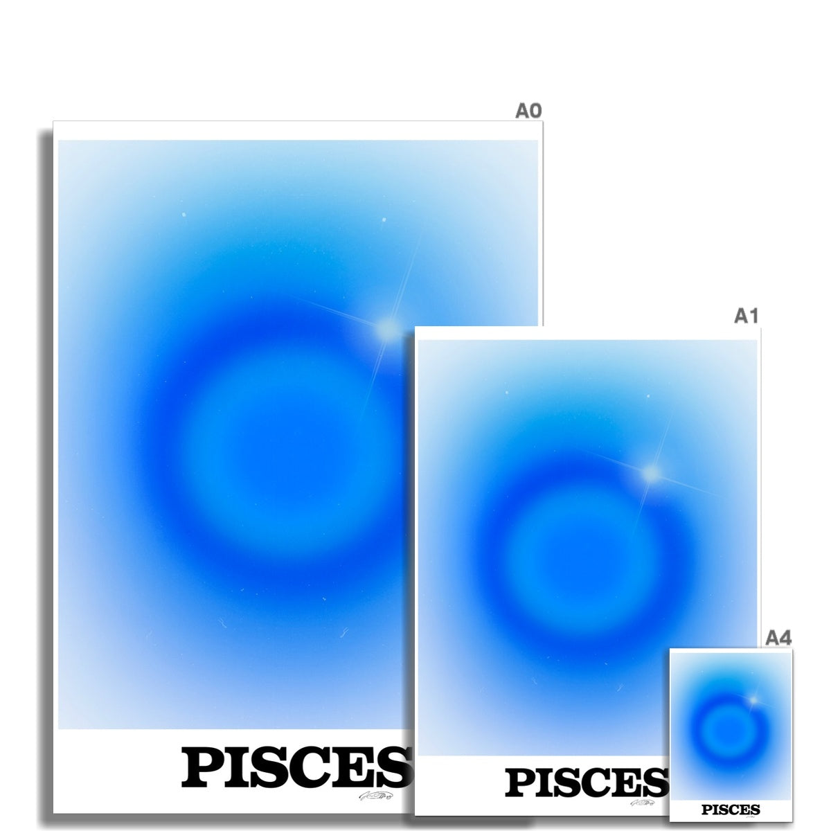 Our Pisces Aura art print is the perfect wall art to show off your star sign. Find a zodiac gradient print or poster in our astrology collection.
