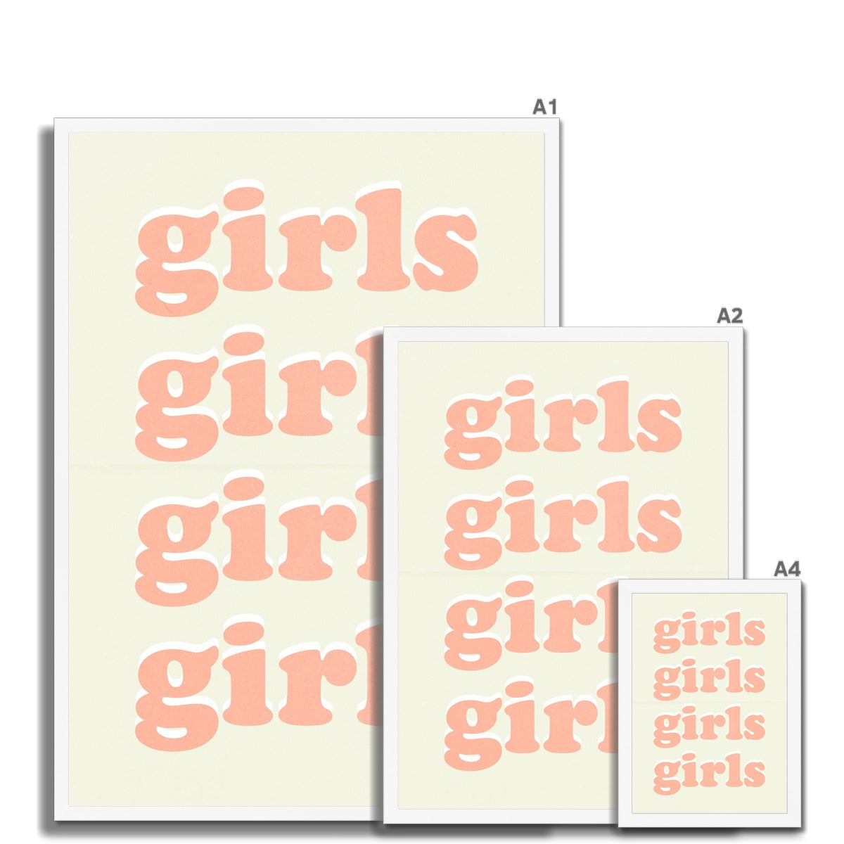 © les muses / Cool vintage typography art prints drawing from 90s grunge, girly Y2K and groovy 70s aesthetics. Retro style wall art and funky posters for trendy apartment or dorm decor with a killer aesthetic.