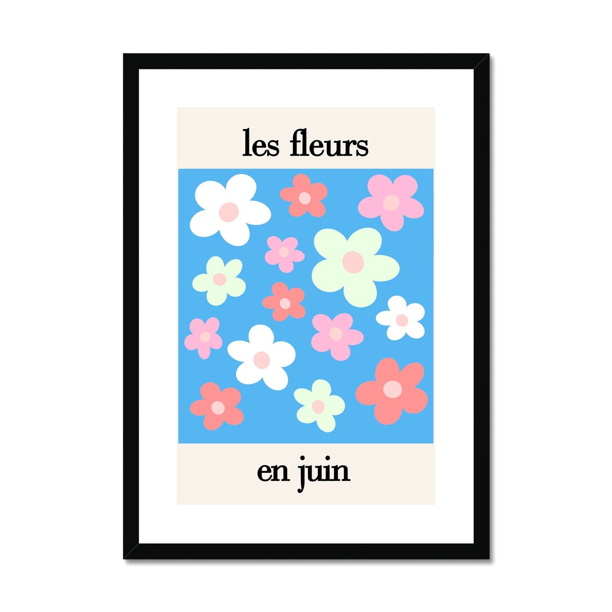 © les muses / Les Fleurs is a collection of danish pastel wall art full of colorful daisy flowers.
Covered in daisies, the Parisian art prints come in an array of dreamy pastels. A retro
flower poster perfect as aesthetic apartment and dorm decor.