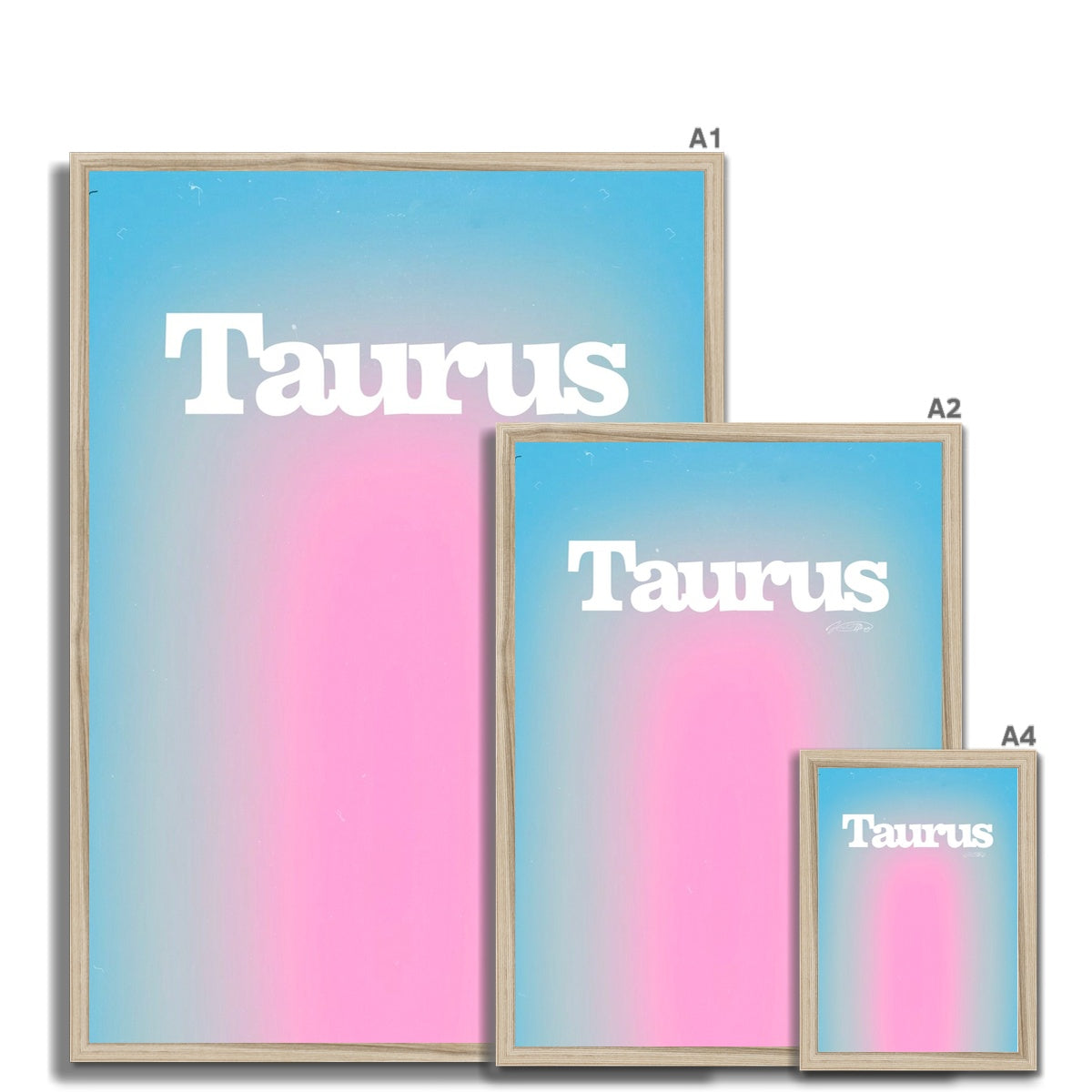 Our Taurus Aura art print is the perfect wall art to show off your star sign. Find a zodiac gradient print or poster in our astrology collection.