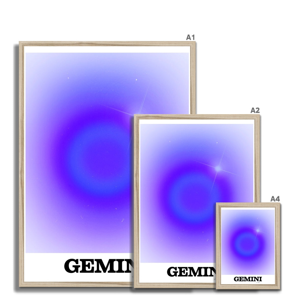 Our Gemini Aura art print is the perfect wall art to show off your star sign. Find a zodiac gradient print or poster in our astrology collection.