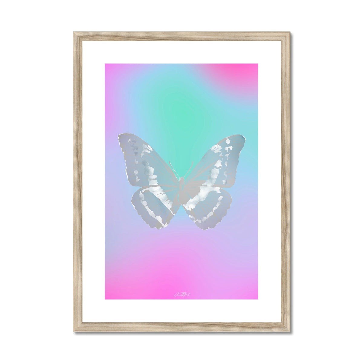 © les muses / Psyches is a collection of butterfly art prints featuring original illustrations of butterflies in an array with aura, gradient and glitter colors. The collection was inspired from the formal greek word psyche, thought to be the soul of the dead, and is comprised of over a hundred dreamy danish pastel butterfly posters, with silver and gold foil options. 