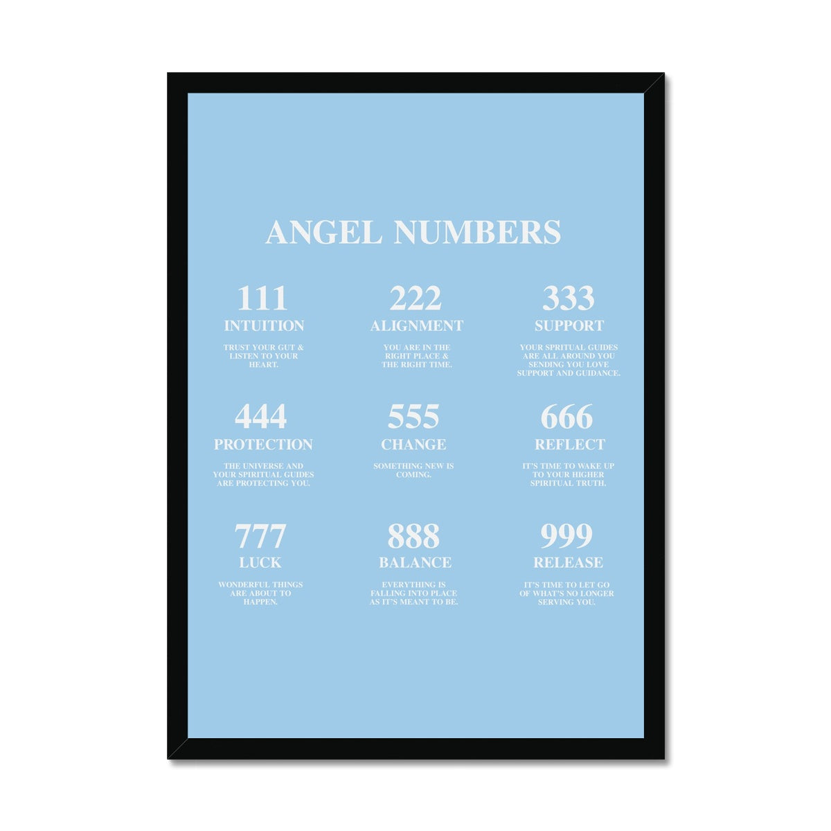 An angel number art print with a gradient aura. Add a touch of angel energy to your walls with a angel number auras. The perfect wall art posters to create a soft and dreamy aesthetic with your apartment or dorm decor.