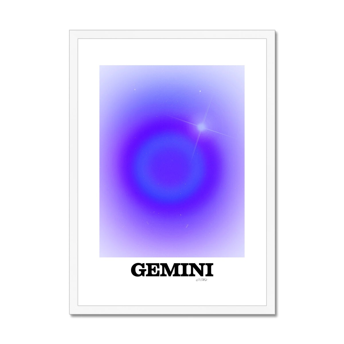 Our Gemini Aura art print is the perfect wall art to show off your star sign. Find a zodiac gradient print or poster in our astrology collection.