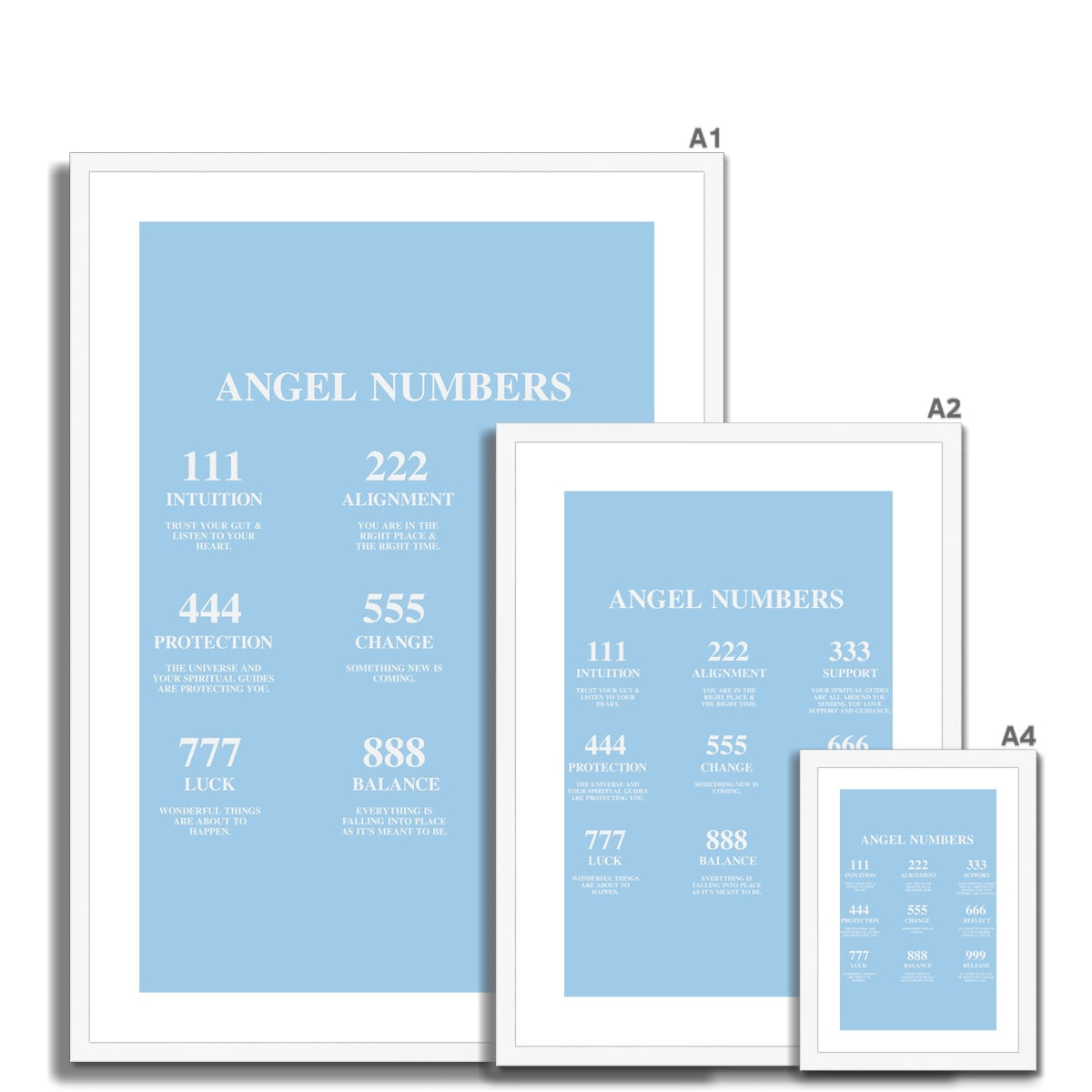 An angel number art print with a gradient aura. Add a touch of angel energy to your walls with a angel number auras. The perfect wall art posters to create a soft and dreamy aesthetic with your apartment or dorm decor.