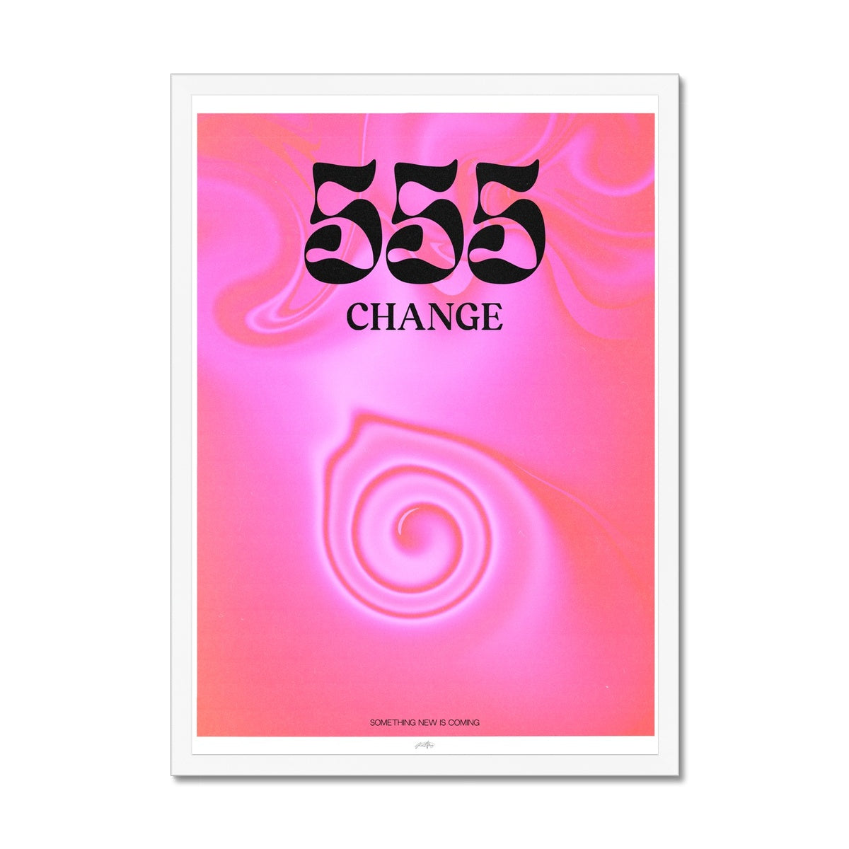 An angel number art print with a gradient aura. Add a touch of angel energy to your walls with a angel number auras. The perfect wall art posters to create a soft and dreamy aesthetic with your apartment or dorm decor. 555 Change: Something New Is Coming.