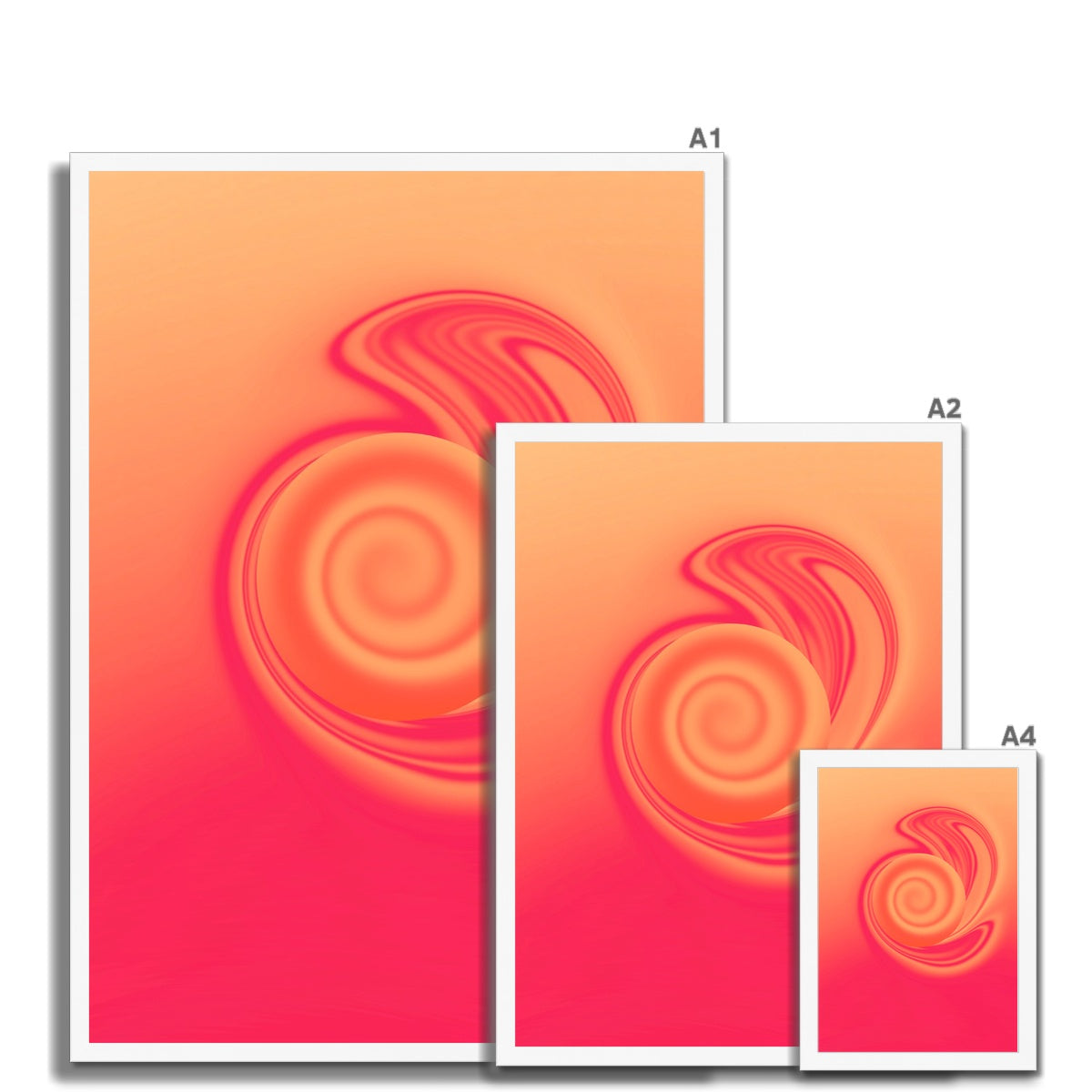 Sunset gradient aura wall art prints featuring warped pastel gradients. Colorful aura gradient posters perfect as aesthetic dorm and apartment decor.