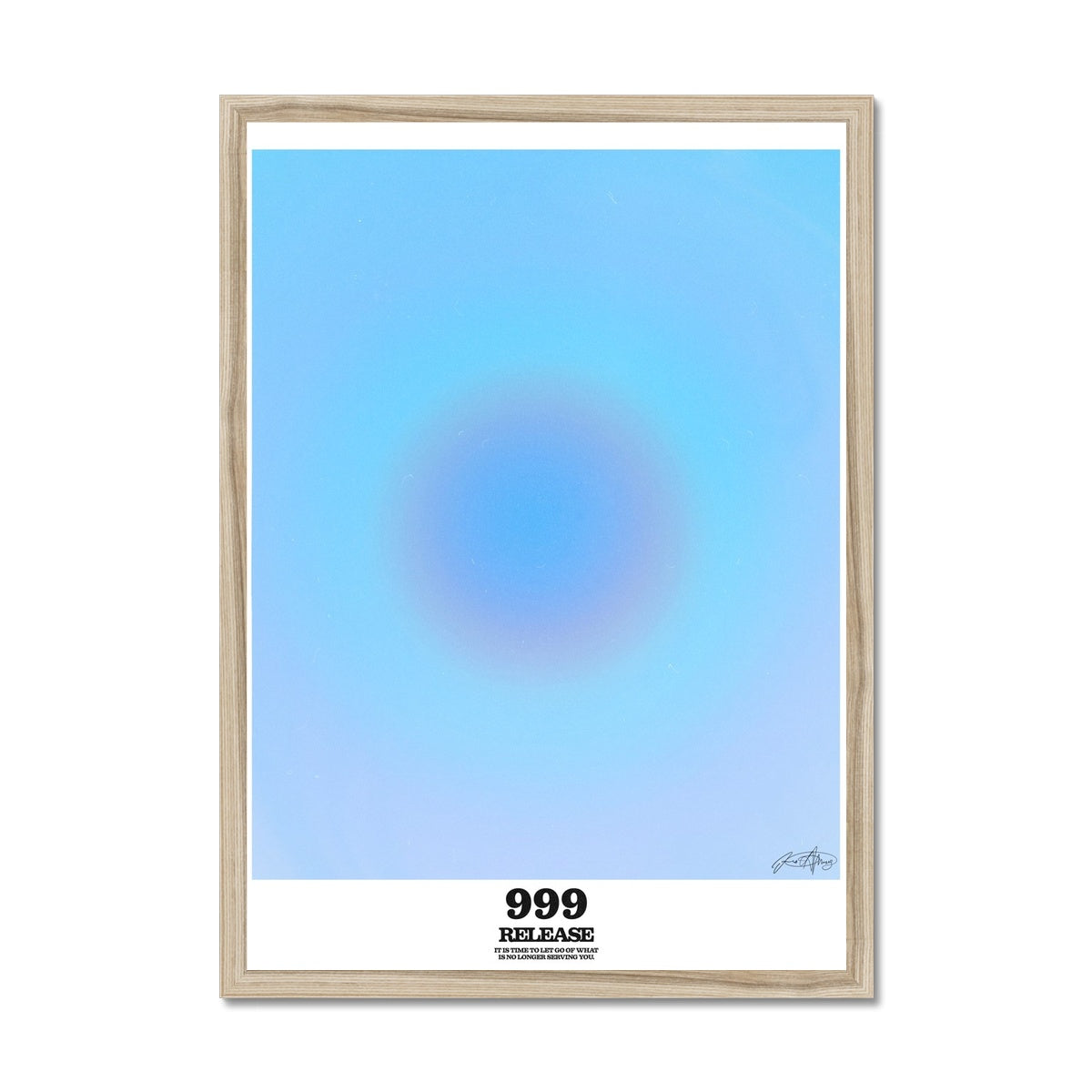 An angel number art print with a gradient aura. Add a touch of angel energy to your walls with a angel number auras. The perfect wall art posters to create a soft and dreamy aesthetic with your apartment or dorm decor. 999 Release: It’s Time To Let Go Of What’s No Longer Serving You.