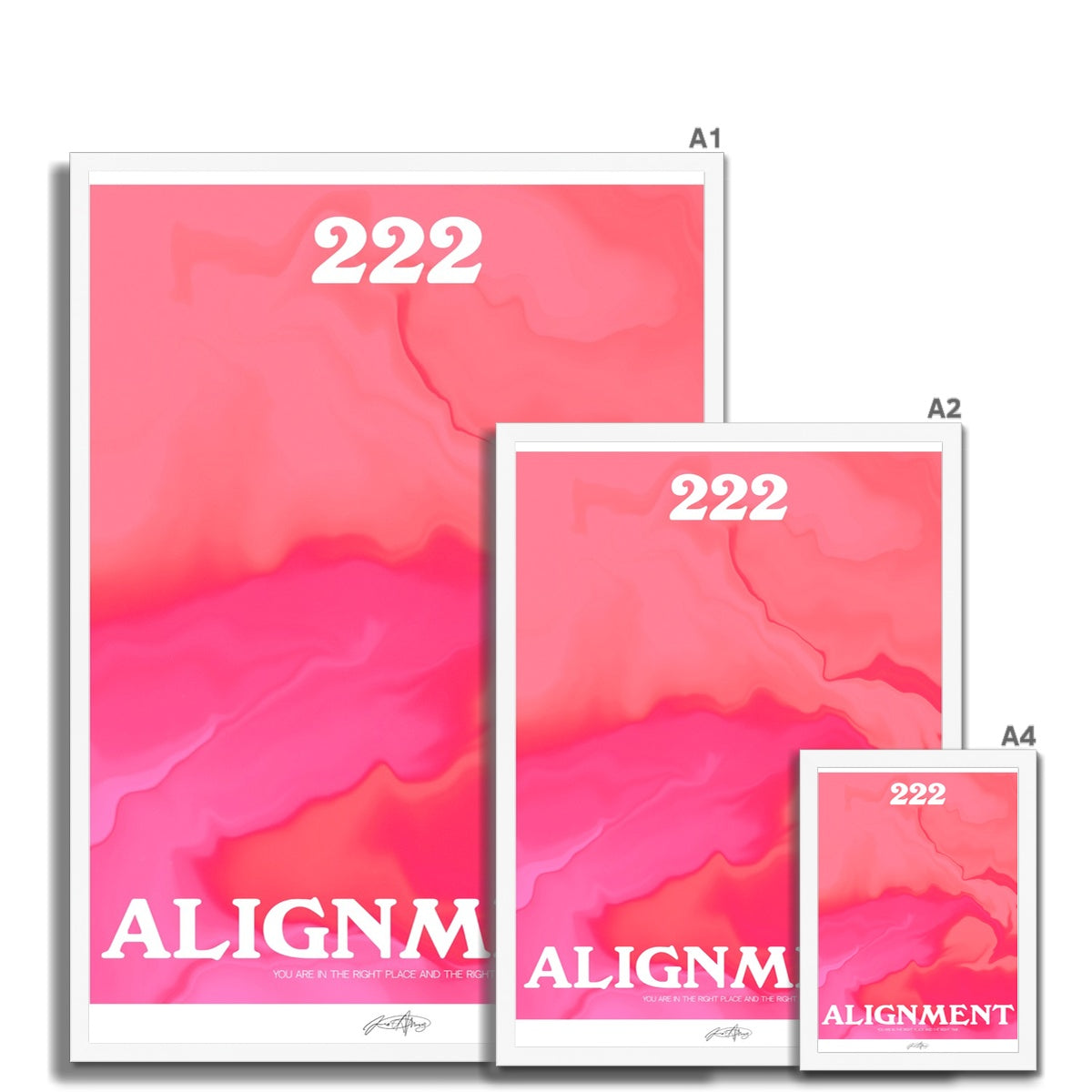 An angel number art print with a gradient aura. Add a touch of angel energy to your walls with a angel number auras. The perfect wall art posters to create a soft and dreamy aesthetic with your apartment or dorm decor. 222 Alignment: You Are In The Right Place And The Right Time.