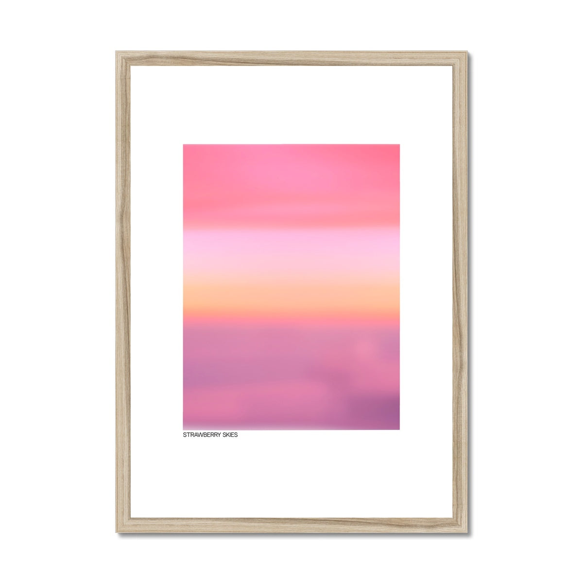 strawberry skies Framed & Mounted Print