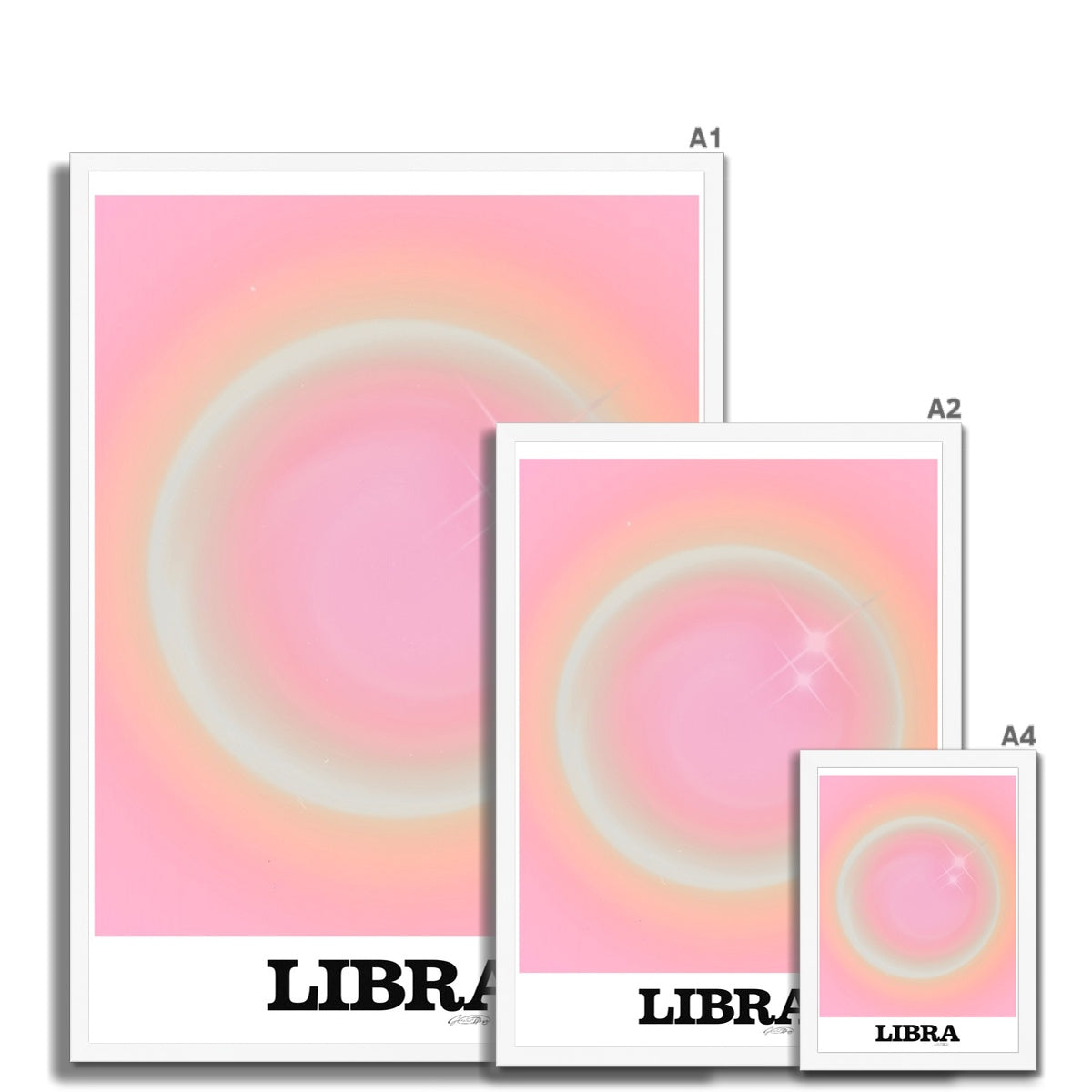 Our Libra Aura art print is the perfect wall art to show off your star sign. Find a zodiac gradient print or poster in our astrology collection.