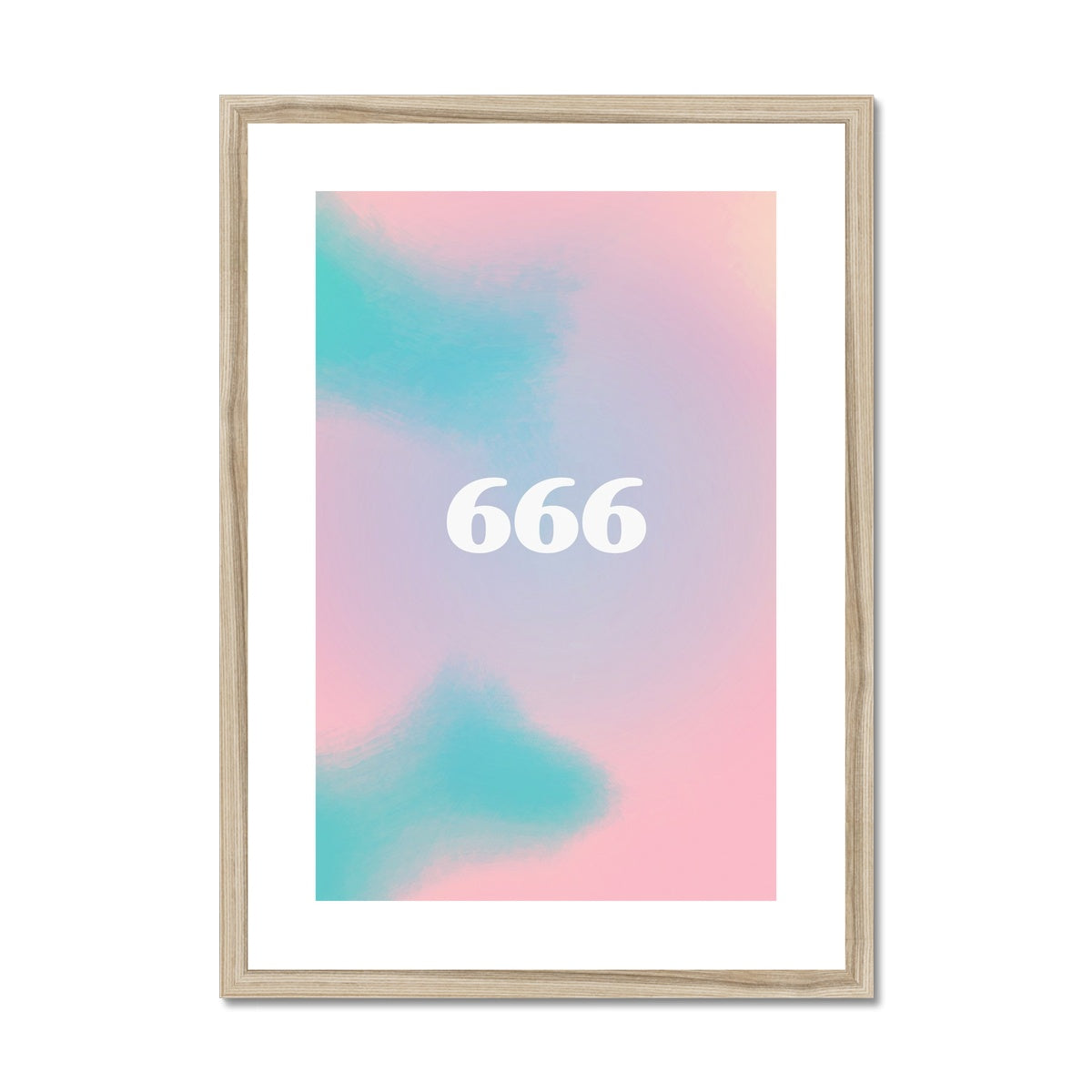 An angel number art print with a gradient aura. Add a touch of angel energy to your walls with a angel number auras. The perfect wall art posters to create a soft and dreamy aesthetic with your apartment or dorm decor. 666 Reflect: It Is Time To Wake Up To Your Higher Spiritual Truth.