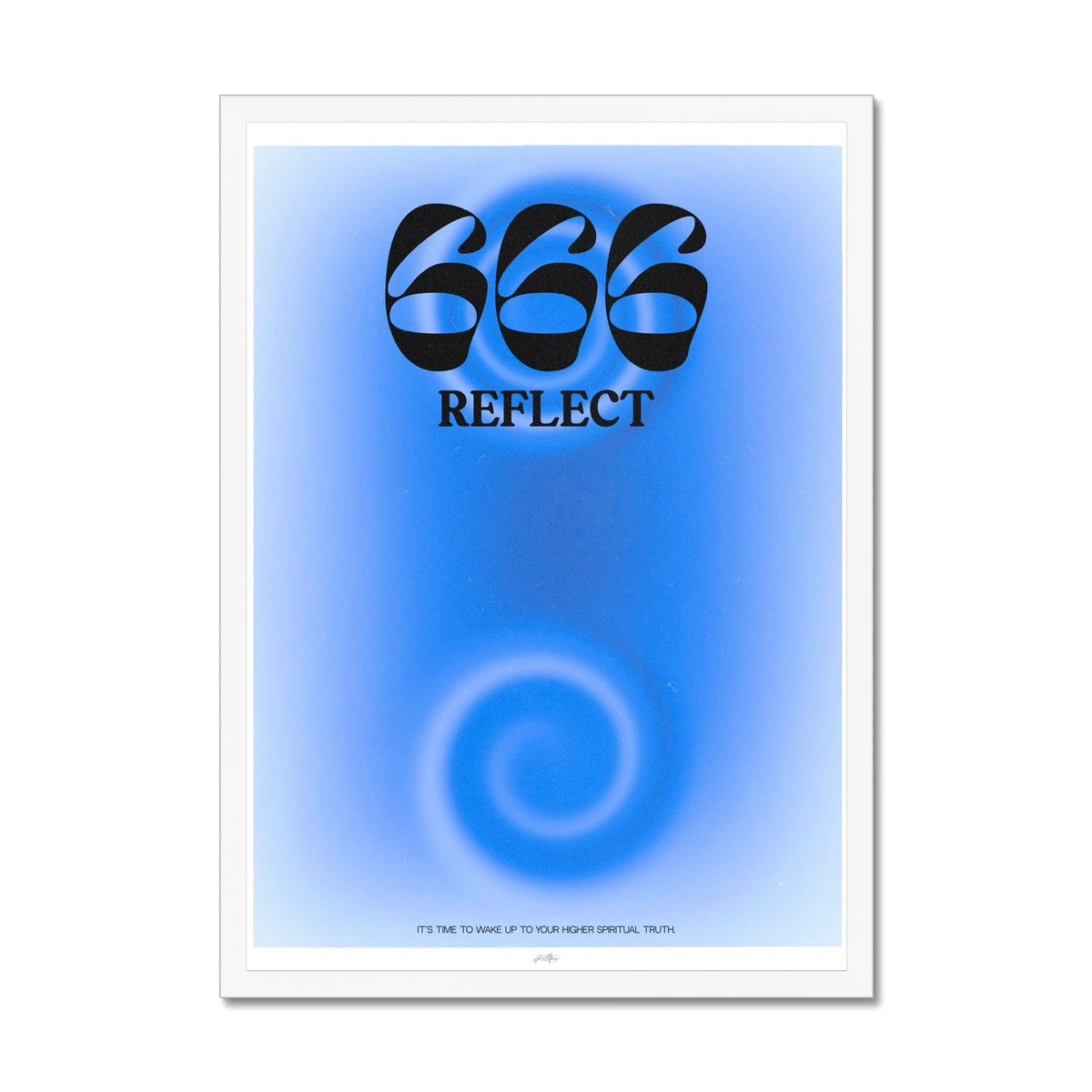 An angel number art print with a gradient aura. Add a touch of angel energy to your walls with a angel number auras. The perfect wall art posters to create a soft and dreamy aesthetic with your apartment or dorm decor. 666 Reflect: It Is Time To Wake Up To Your Higher Spiritual Truth.