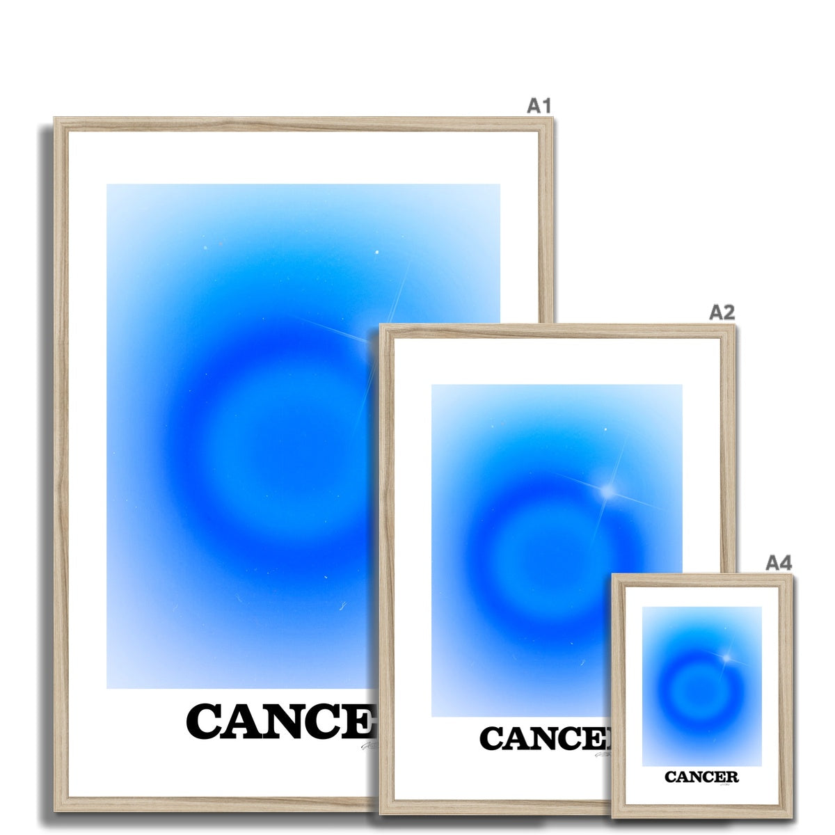 Our Cancer Aura art print is the perfect wall art to show off your star sign. Find a zodiac gradient print or poster in our astrology collection.