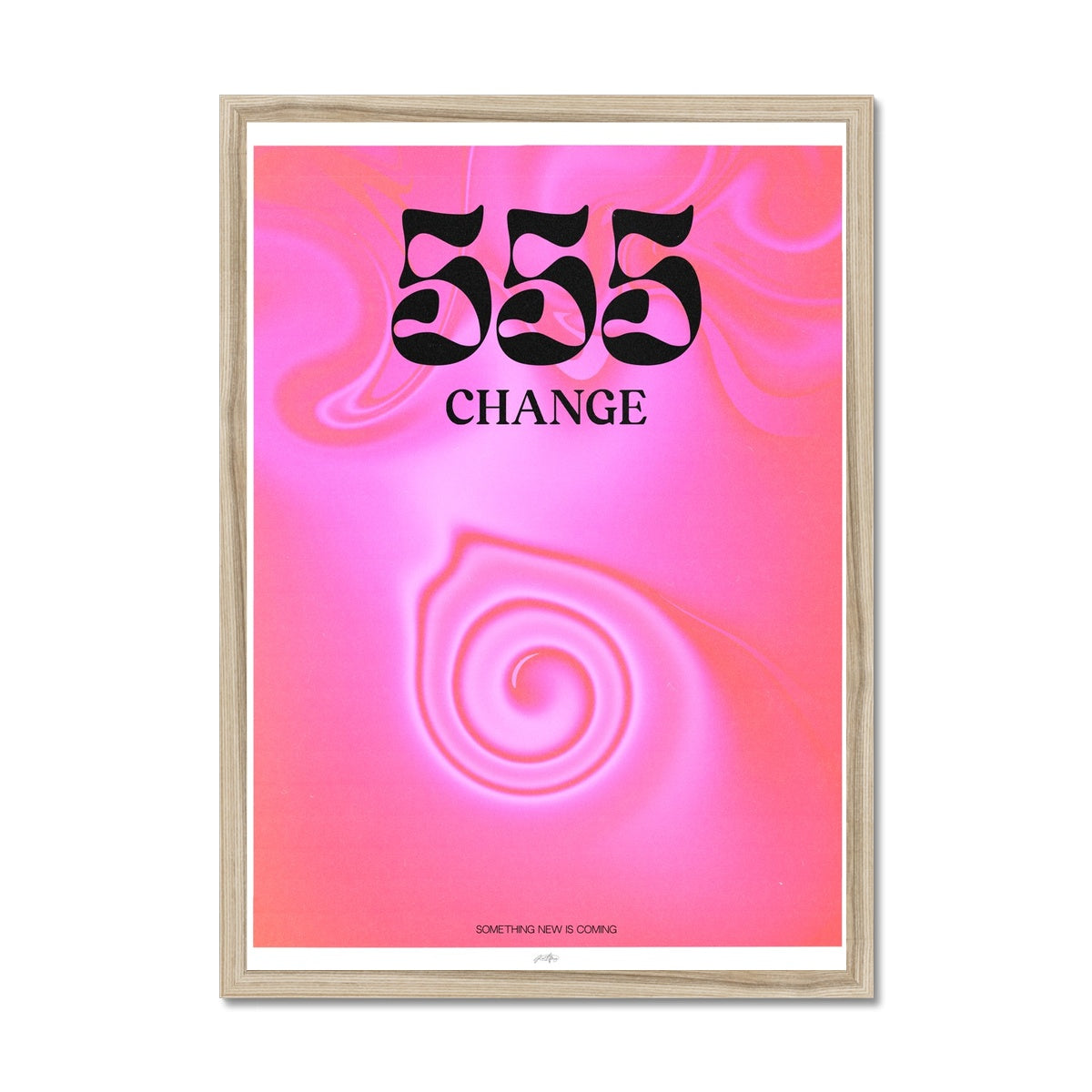 An angel number art print with a gradient aura. Add a touch of angel energy to your walls with a angel number auras. The perfect wall art posters to create a soft and dreamy aesthetic with your apartment or dorm decor. 555 Change: Something New Is Coming.