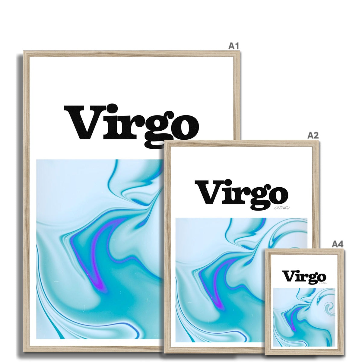 Virgo Aura art print by Les Muses. Zodiac sign wall art. Astrology artwork collection.