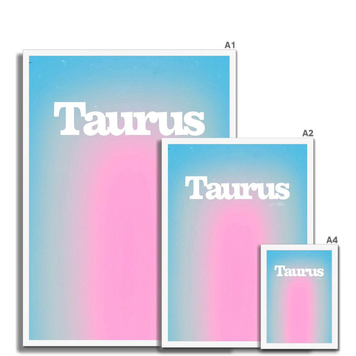 Our Taurus Aura art print is the perfect wall art to show off your star sign. Find a zodiac gradient print or poster in our astrology collection.