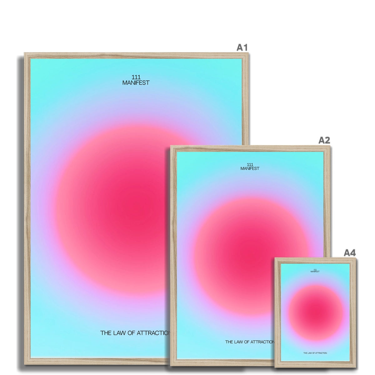 An angel number art print with a gradient aura. Add a touch of angel energy to your walls with a angel number auras. The perfect wall art posters to create a soft and dreamy aesthetic with your apartment or dorm decor. 111 Intuition: Trust Your Gut & Listen To Your Heart