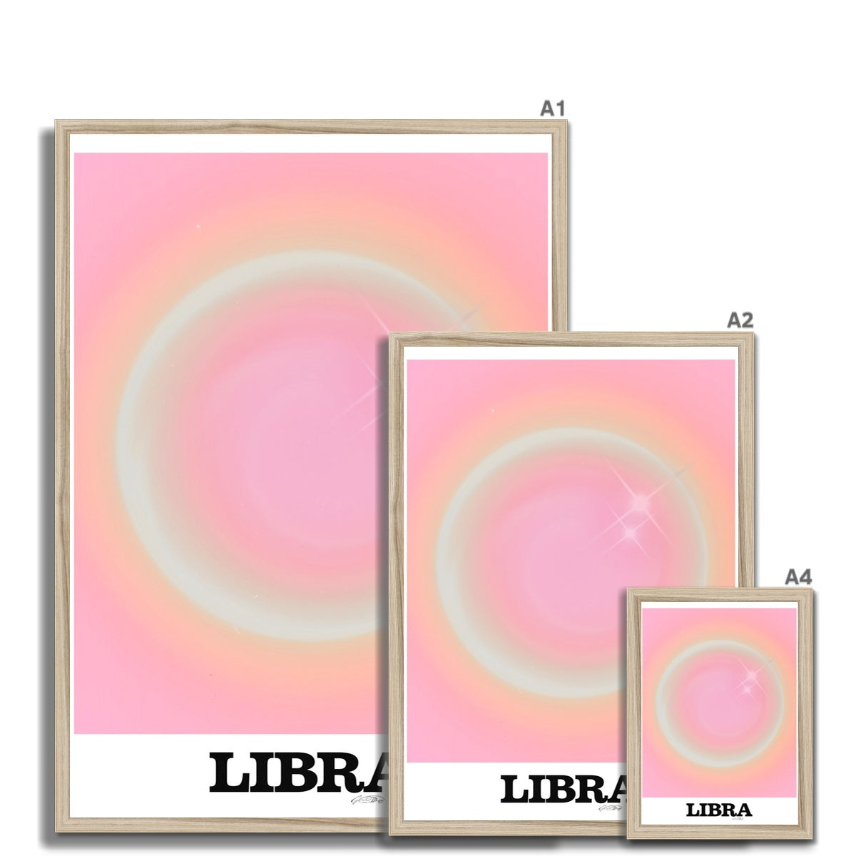 Our Libra Aura art print is the perfect wall art to show off your star sign. Find a zodiac gradient print or poster in our astrology collection.