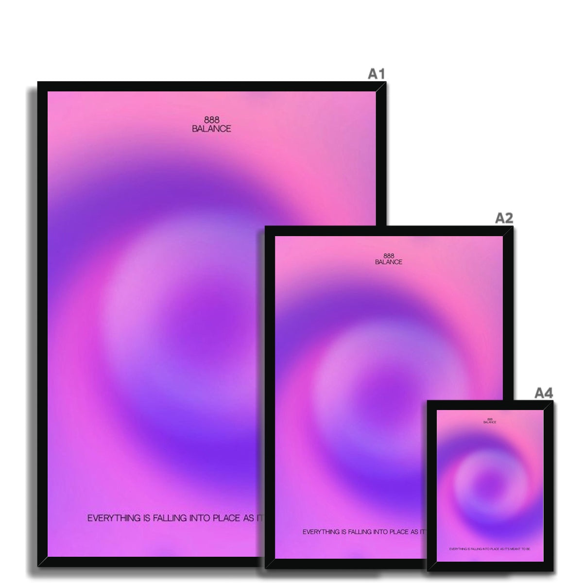 An angel number art print with a gradient aura. Add a touch of angel energy to your walls with a angel number auras. The perfect wall art posters to create a soft and dreamy aesthetic with your apartment or dorm decor. 888 Balance: Everything Is Falling Into Place As It’s Meant To Be.