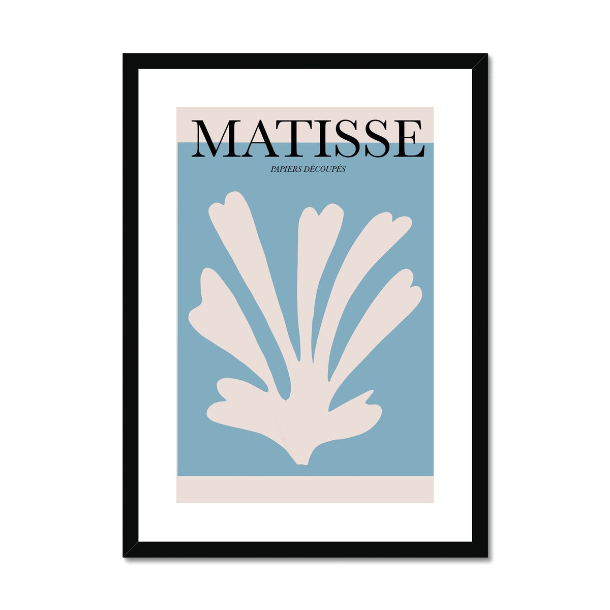 © les muses / Matisse wall art prints featuring flora cut outs or "Papiers Découpés" in a danish pastel style. Matisse exhibition posters with paper cut-outs. Berggruen & Cie museum prints for your gallery wall.