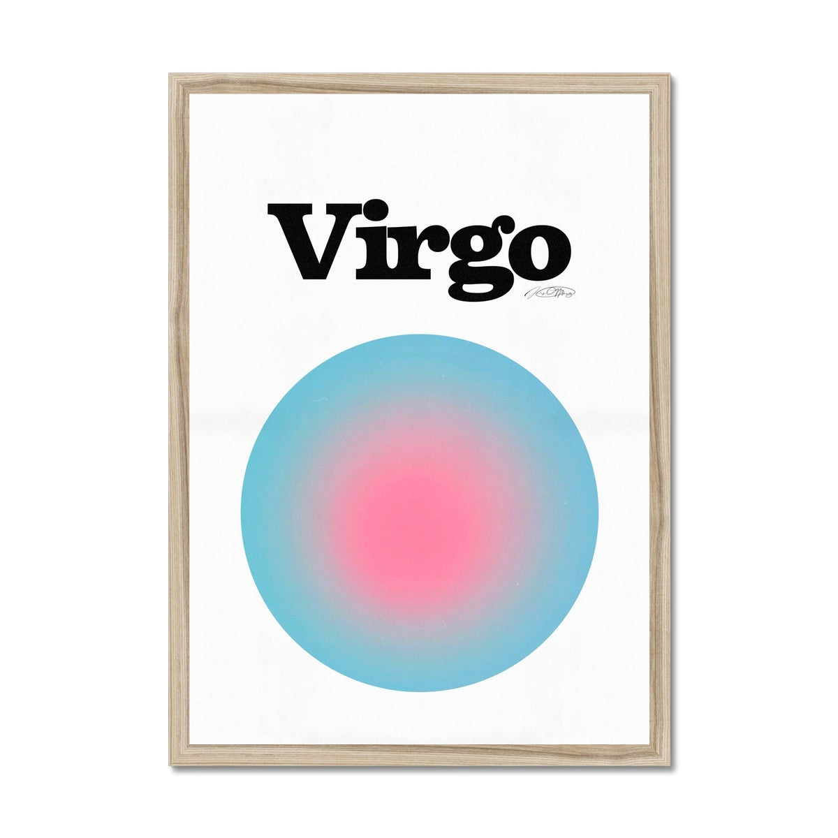 Virgo Aura art print by Les Muses. Zodiac sign wall art. Astrology artwork collection.