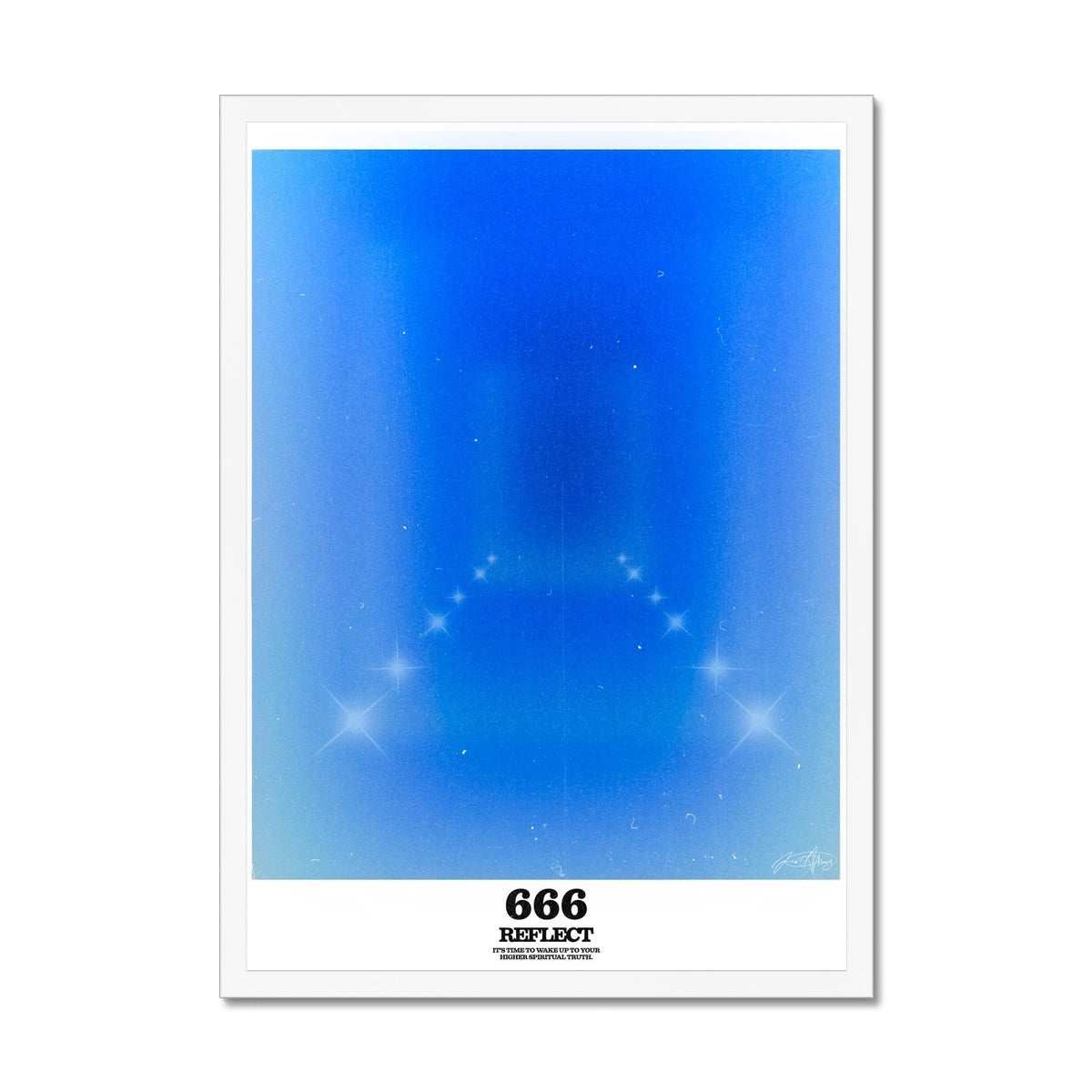 An angel number art print with a gradient aura. Add a touch of angel energy to your walls with a angel number auras. The perfect wall art posters to create a soft and dreamy aesthetic with your apartment or dorm decor. 666 Reflect: It Is Time To Wake Up To Your Higher Spiritual Truth.