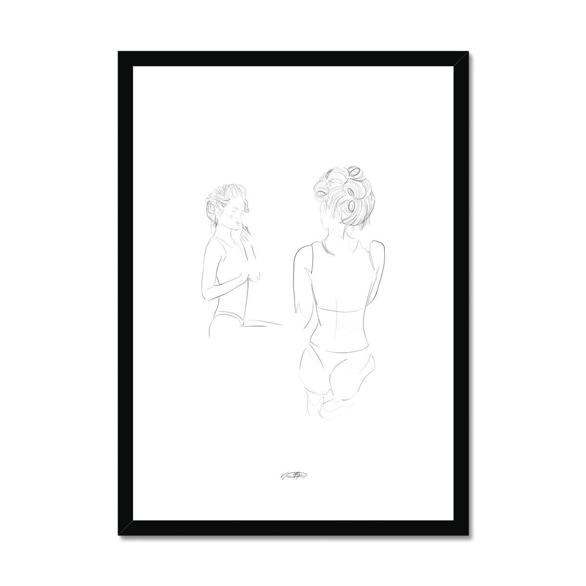 mirror mirror / line art n.34 Framed & Mounted Print