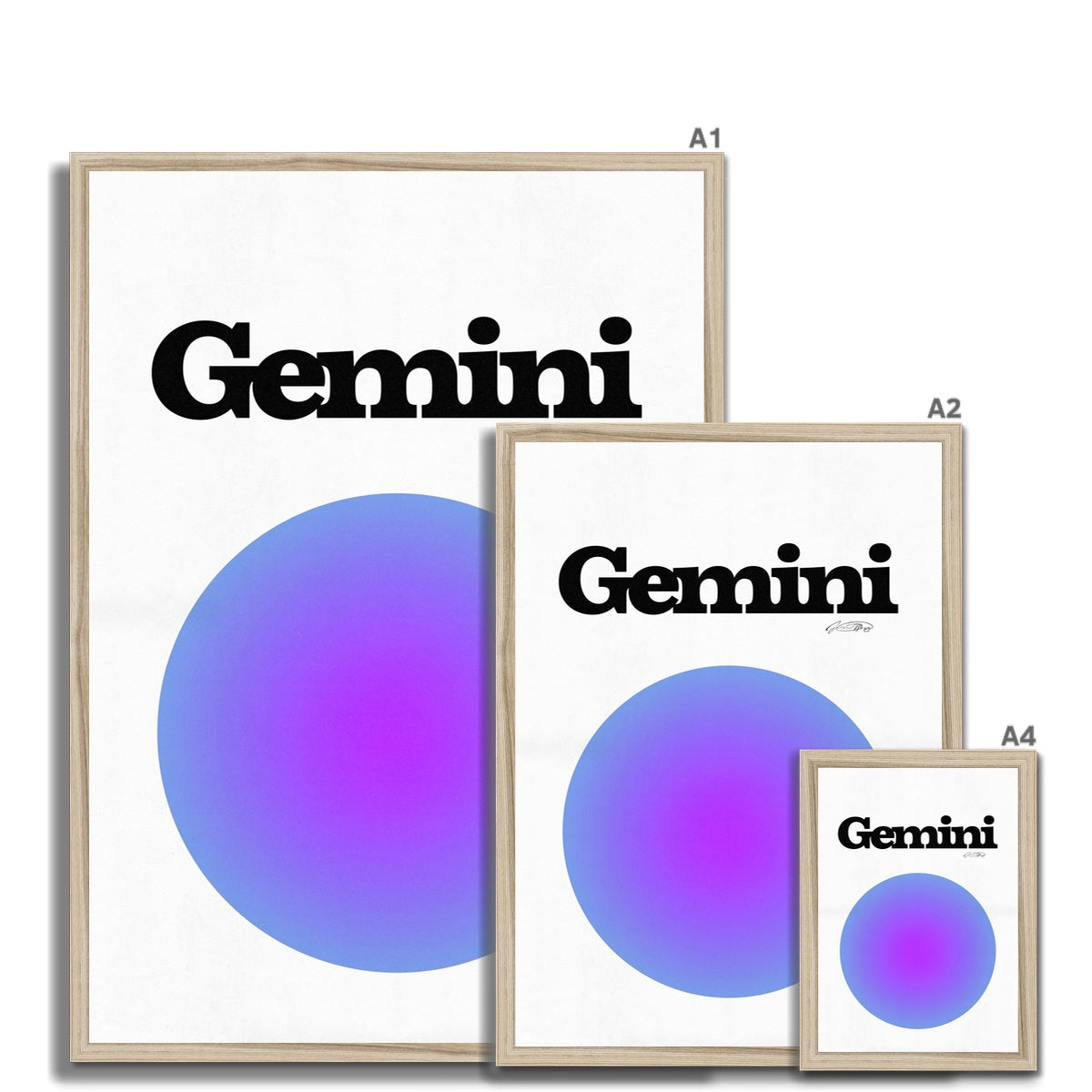 Our Gemini Aura art print is the perfect wall art to show off your star sign. Find a zodiac gradient print or poster in our astrology collection.