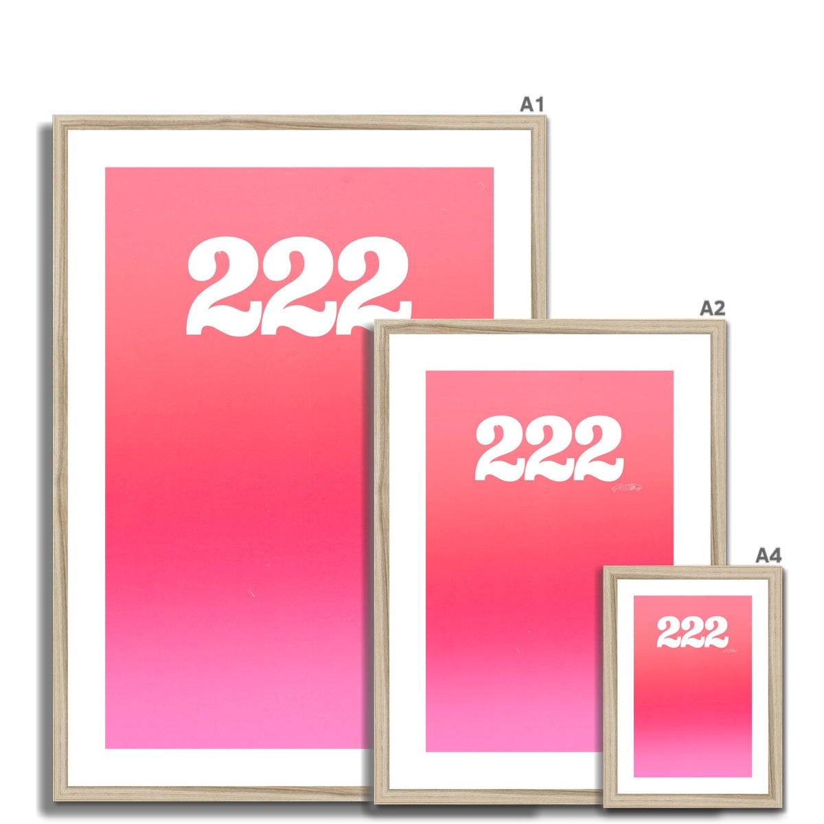 An angel number art print with a gradient aura. Add a touch of angel energy to your walls with a angel number auras. The perfect wall art posters to create a soft and dreamy aesthetic with your apartment or dorm decor. 222 Alignment: You Are In The Right Place And The Right Time.