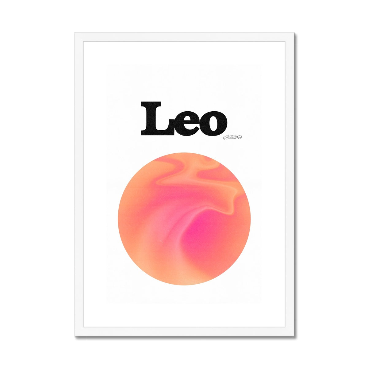 Leo Aura art print by Les Muses. Zodiac sign wall art. Aesthetic gradient star sign poster. Astrology artwork collection.