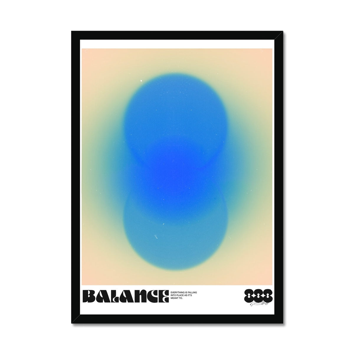 An angel number art print with a gradient aura. Add a touch of angel energy to your walls with a angel number auras. The perfect wall art posters to create a soft and dreamy aesthetic with your apartment or dorm decor. 888 Balance: Everything Is Falling Into Place As It’s Meant To Be.