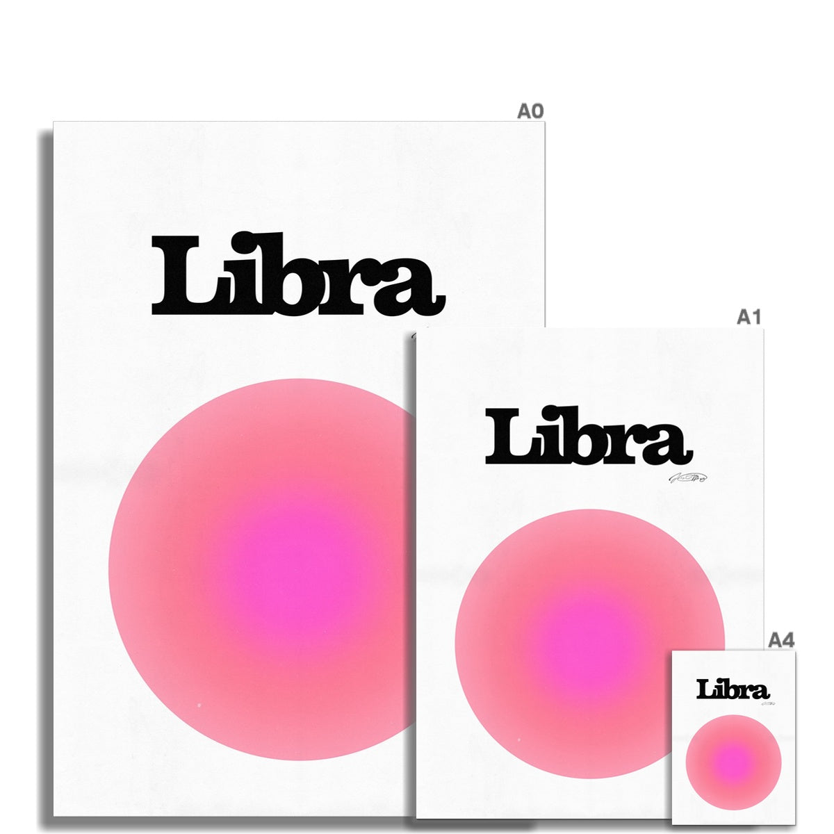 Our Libra Aura art print is the perfect wall art to show off your star sign. Find a zodiac gradient print or poster in our astrology collection.