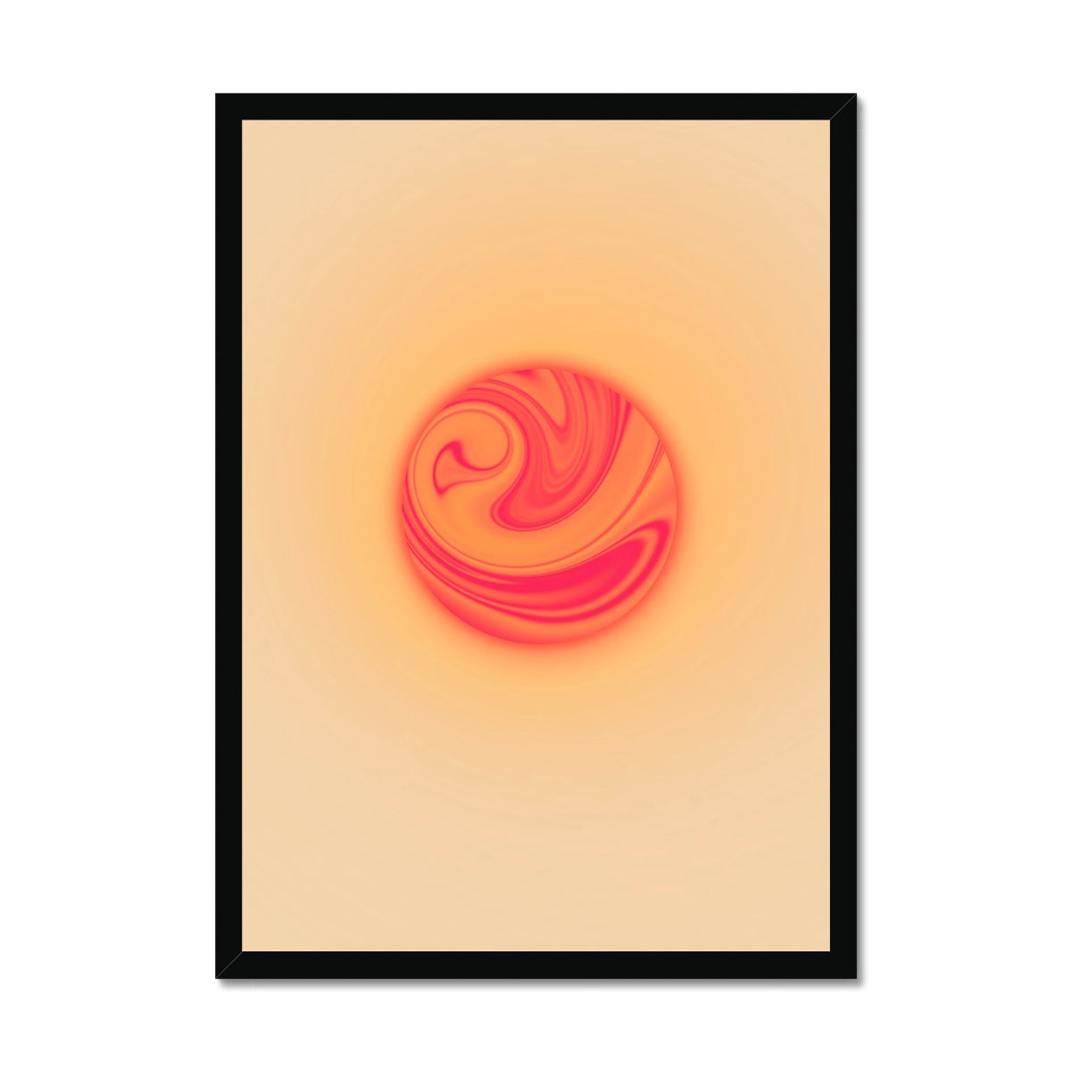 Sunset gradient aura wall art prints featuring warped pastel gradients. Colorful aura gradient posters perfect as aesthetic dorm and apartment decor.