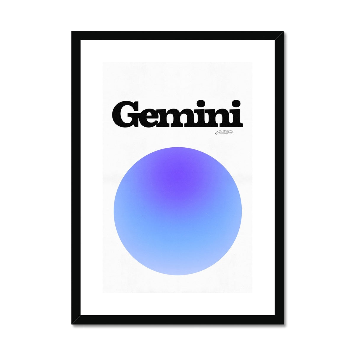 Our Gemini Aura art print is the perfect wall art to show off your star sign. Find a zodiac gradient print or poster in our astrology collection.