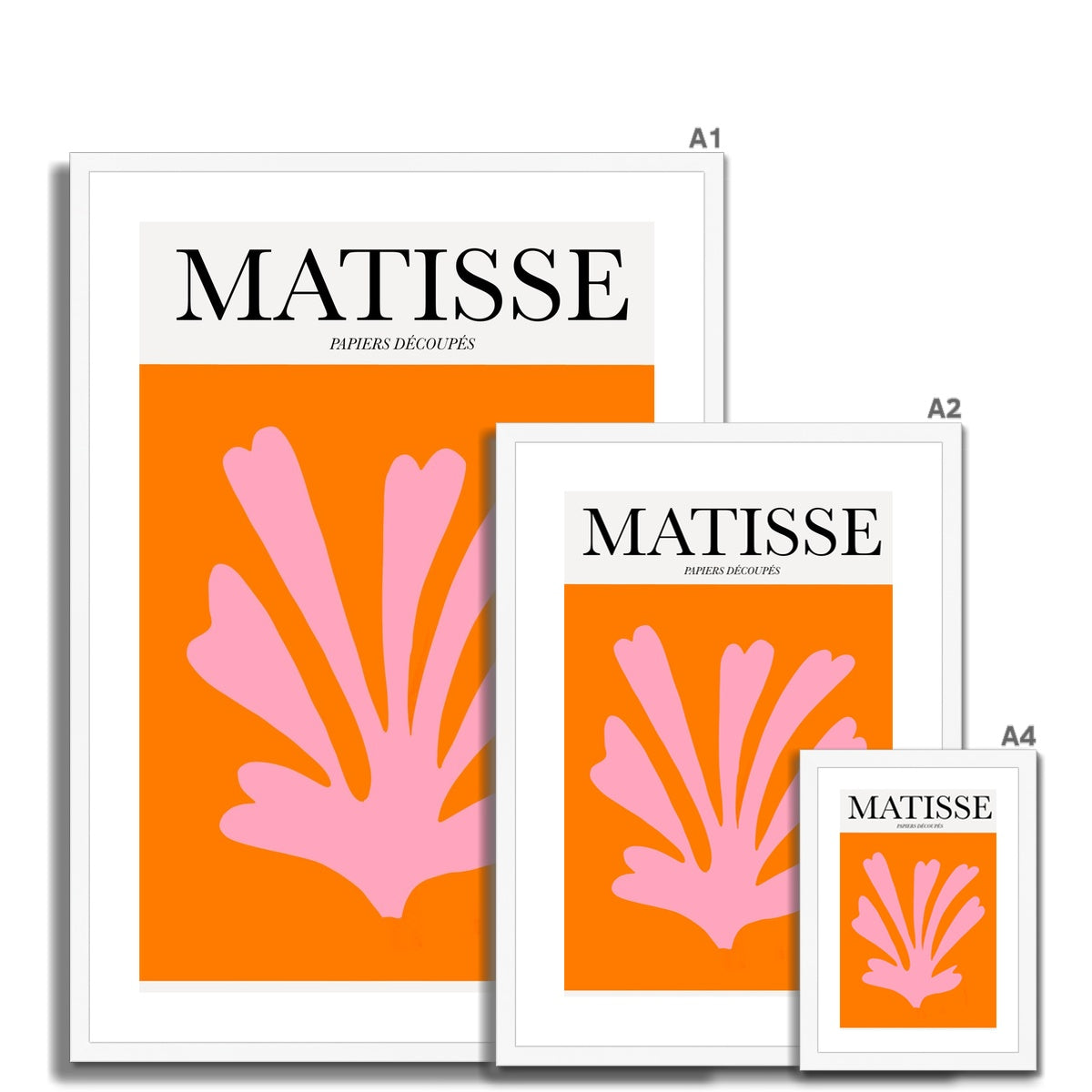 © les muses / Matisse wall art prints featuring flora cut outs or "Papiers Découpés" in a danish pastel style. Matisse exhibition posters with paper cut-outs. Berggruen & Cie museum prints for your gallery wall.