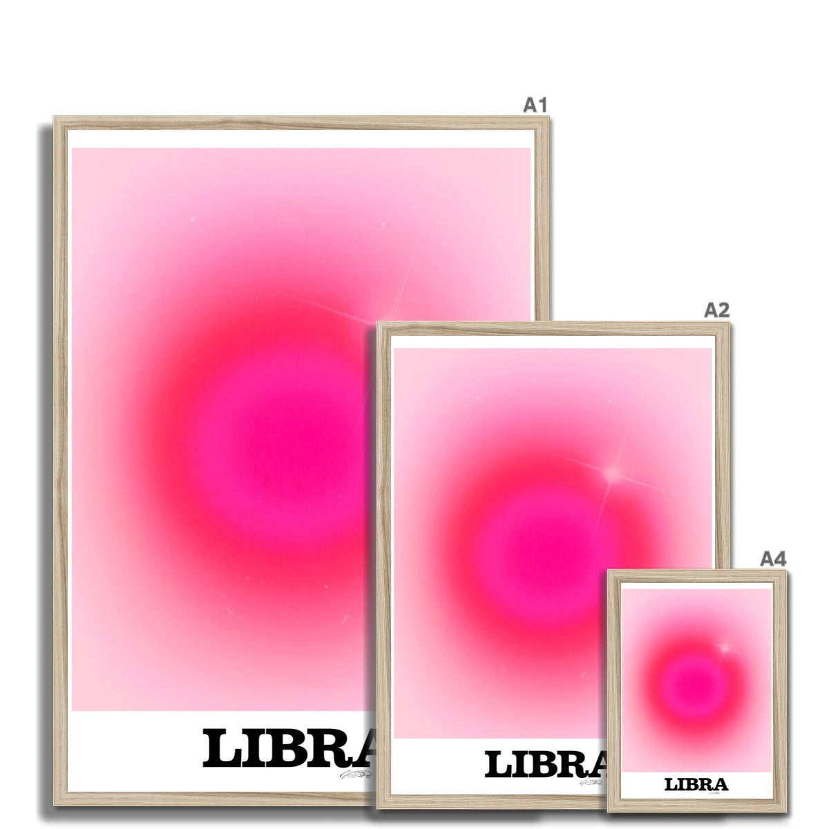 Our Libra Aura art print is the perfect wall art to show off your star sign. Find a zodiac gradient print or poster in our astrology collection.