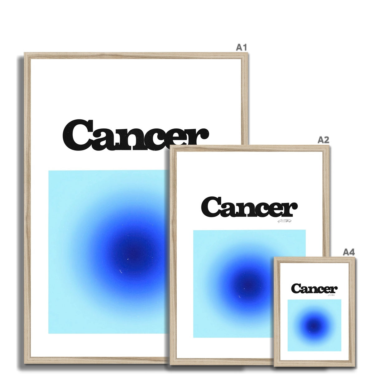 Our Cancer Aura art print is the perfect wall art to show off your star sign. Find a zodiac gradient print or poster in our astrology collection.