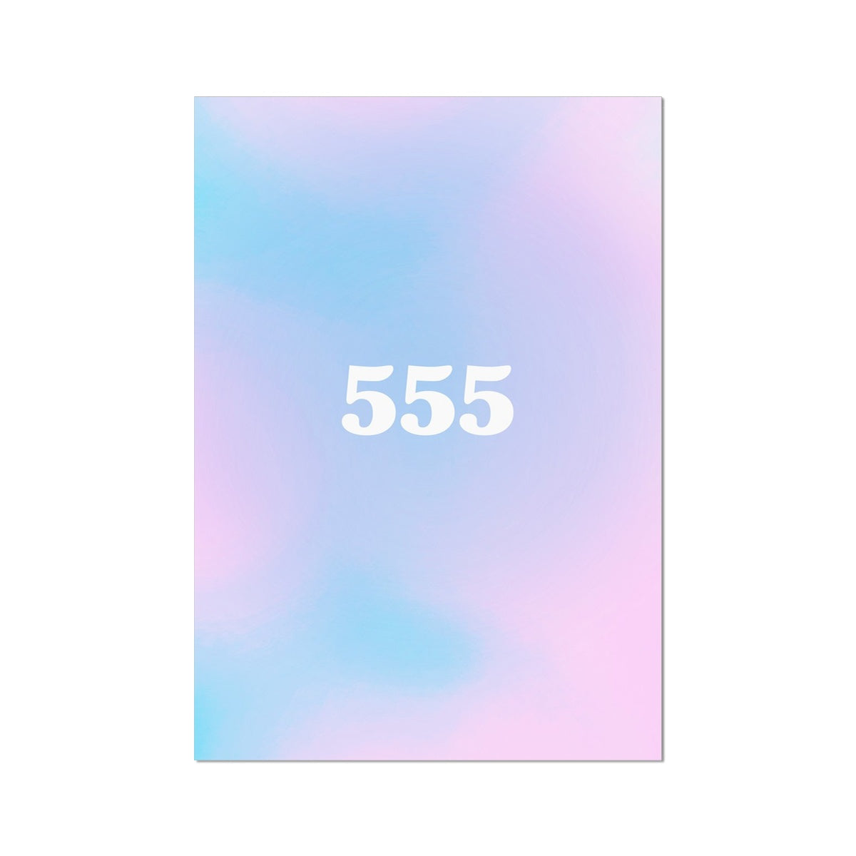 An angel number art print with a gradient aura. Add a touch of angel energy to your walls with a angel number auras. The perfect wall art posters to create a soft and dreamy aesthetic with your apartment or dorm decor. 555 Change: Something New Is Coming.