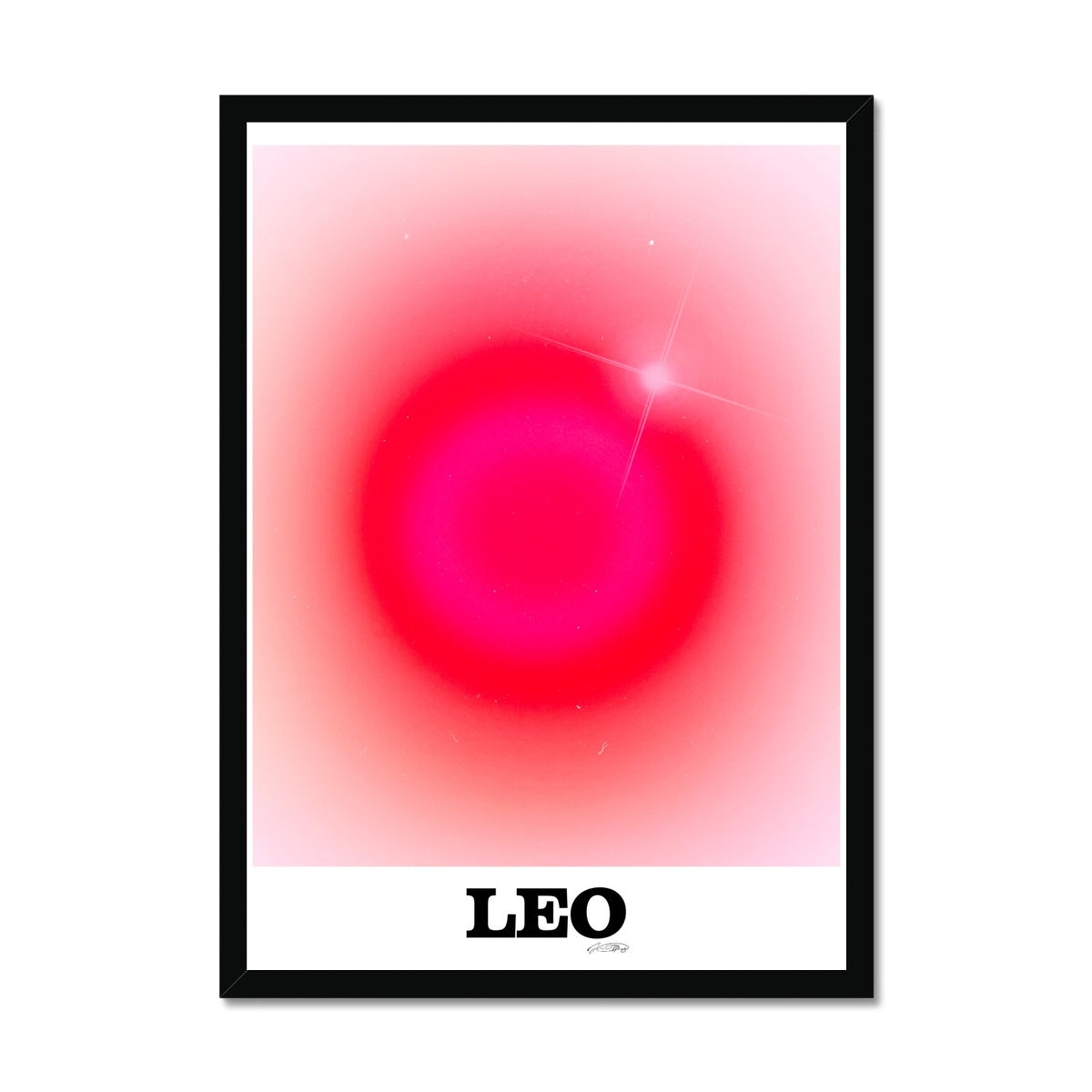 Leo Aura art print by Les Muses. Zodiac sign wall art. Aesthetic gradient star sign poster. Astrology artwork collection.