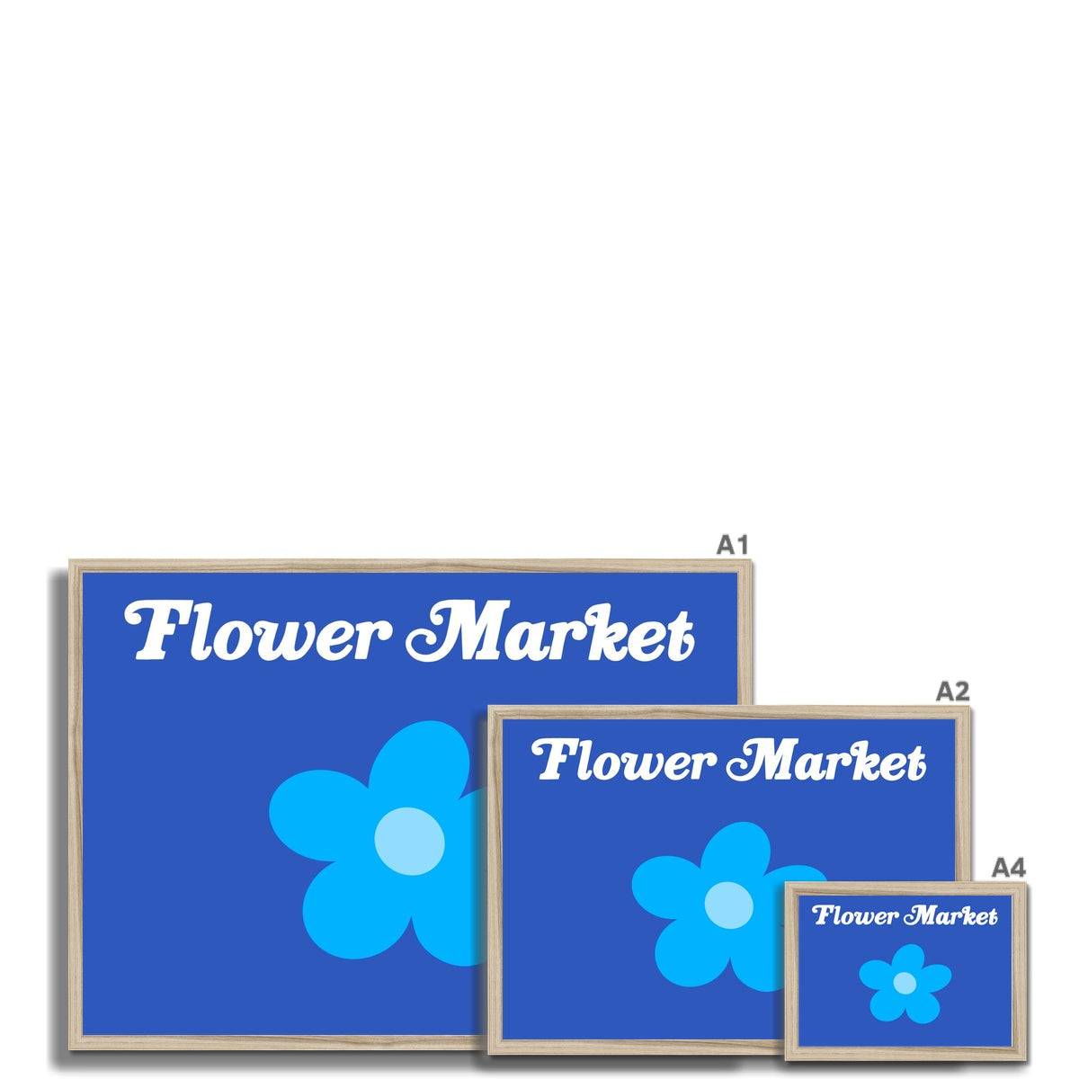 flower market sign Framed Print