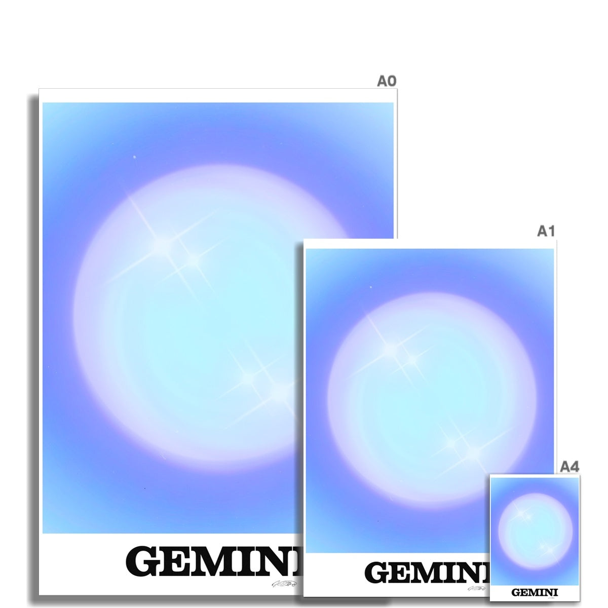 Our Gemini Aura art print is the perfect wall art to show off your star sign. Find a zodiac gradient print or poster in our astrology collection.