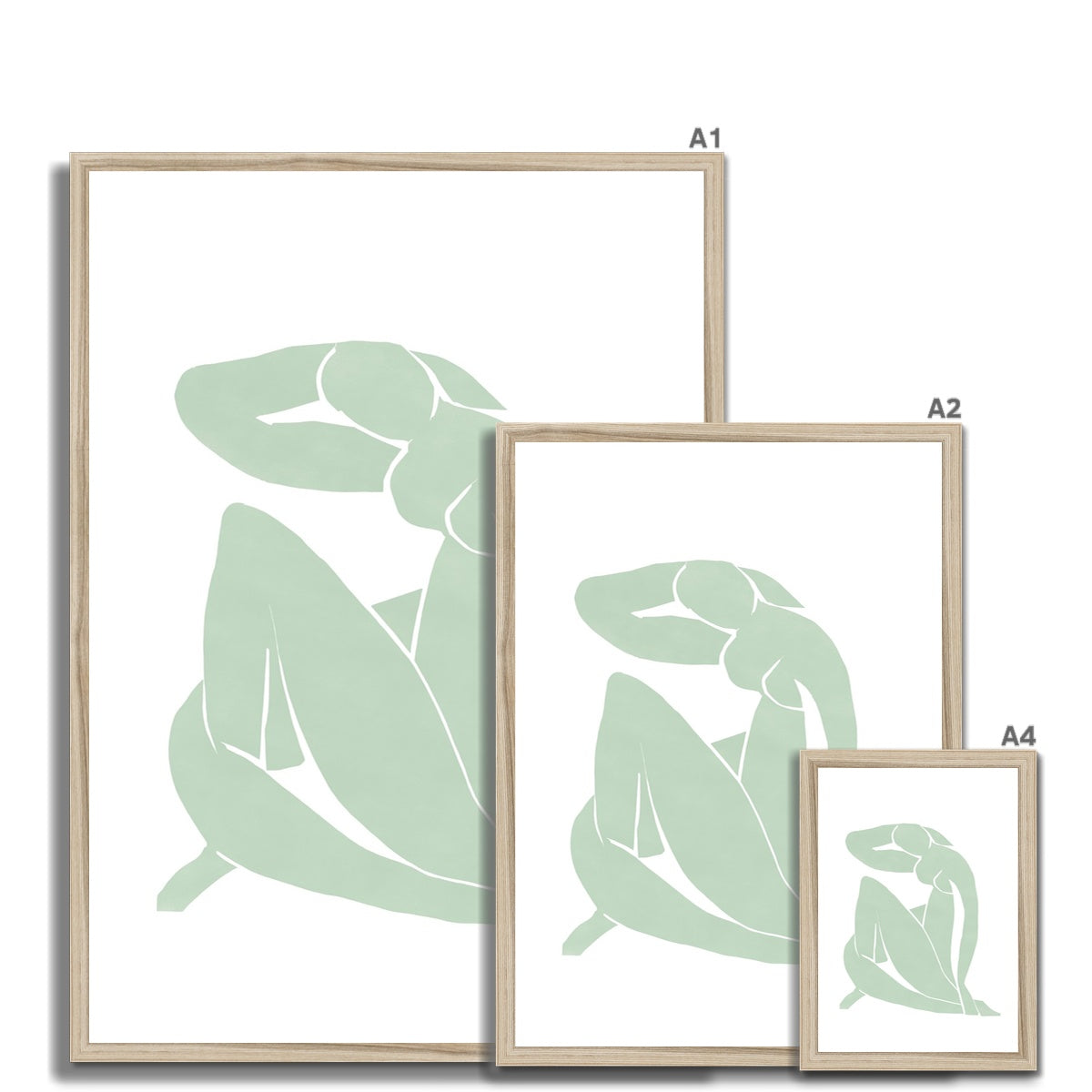 © les muses / Matisse wall art prints featuring nude figure cut outs or "Papiers Découpés" in a danish pastel style. Matisse exhibition posters with paper cut-outs. Berggruen & Cie museum prints for your gallery wall.