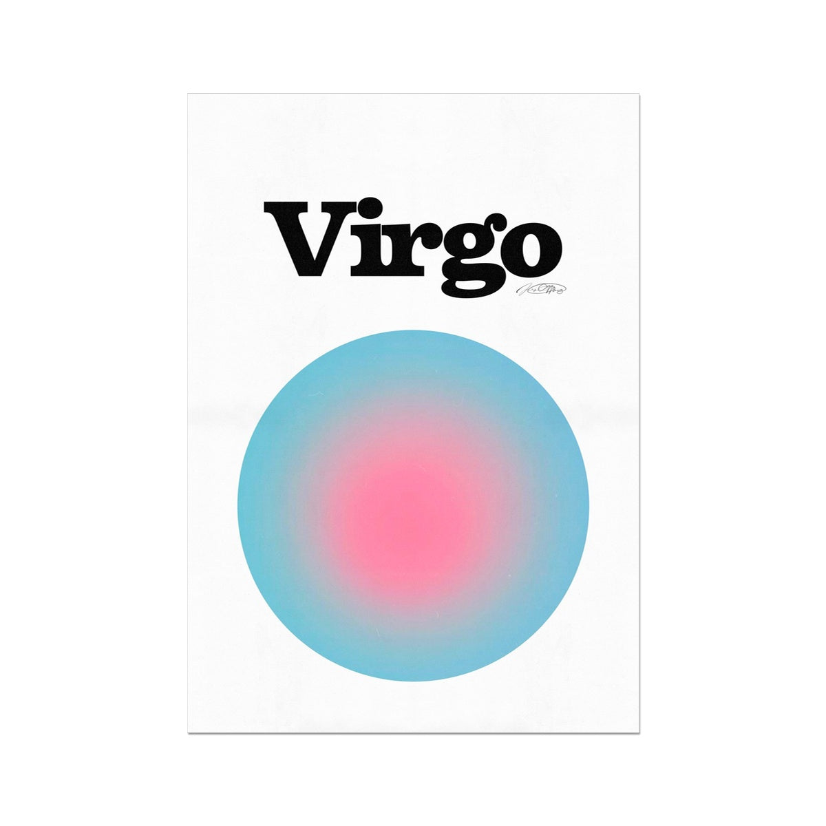 Virgo Aura art print by Les Muses. Zodiac sign wall art. Astrology artwork collection.