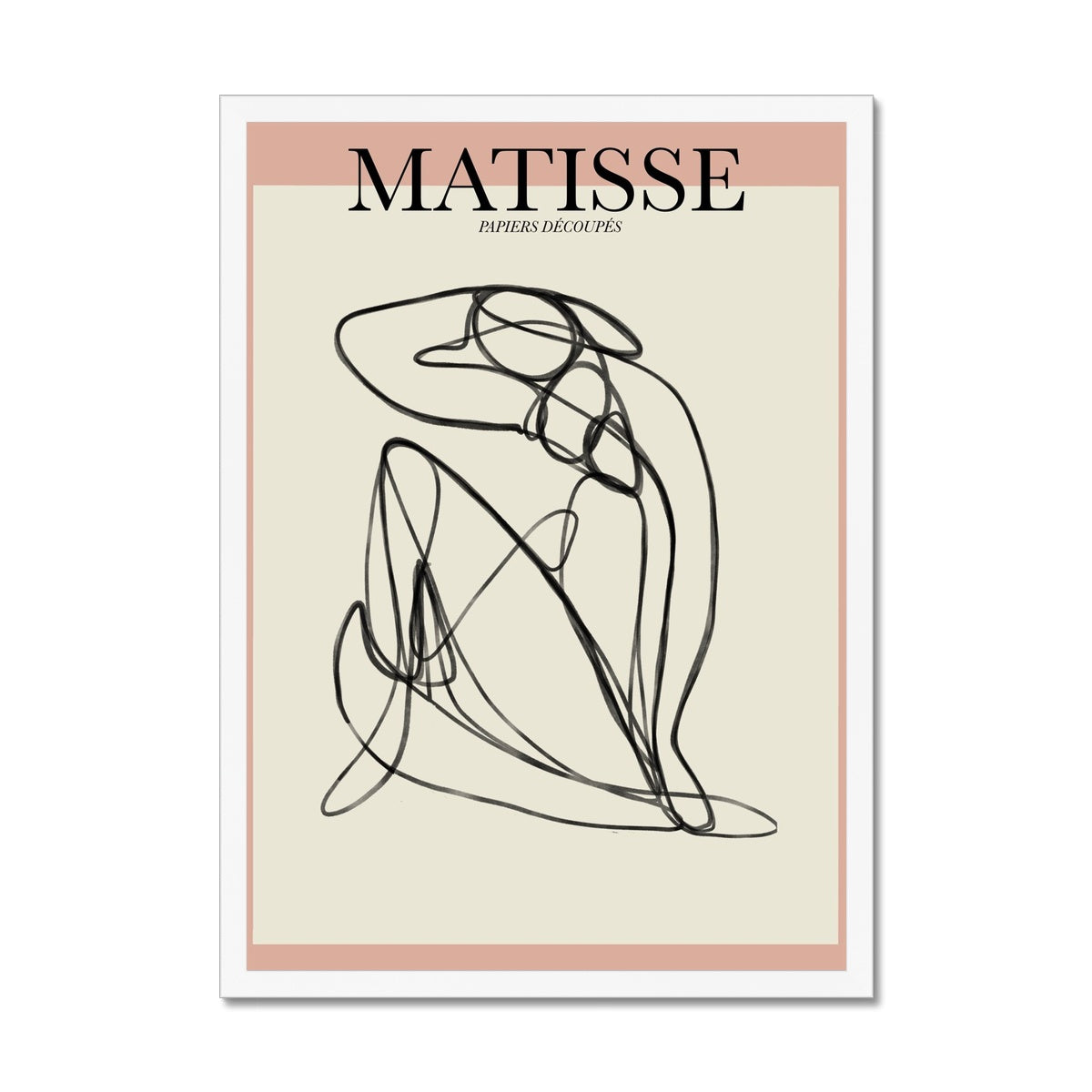 © les muses / Matisse wall art prints featuring nude figure line art or "Papiers Découpés" in a danish pastel style. Matisse exhibition posters with line art figures. Berggruen & Cie museum prints for your gallery wall. 